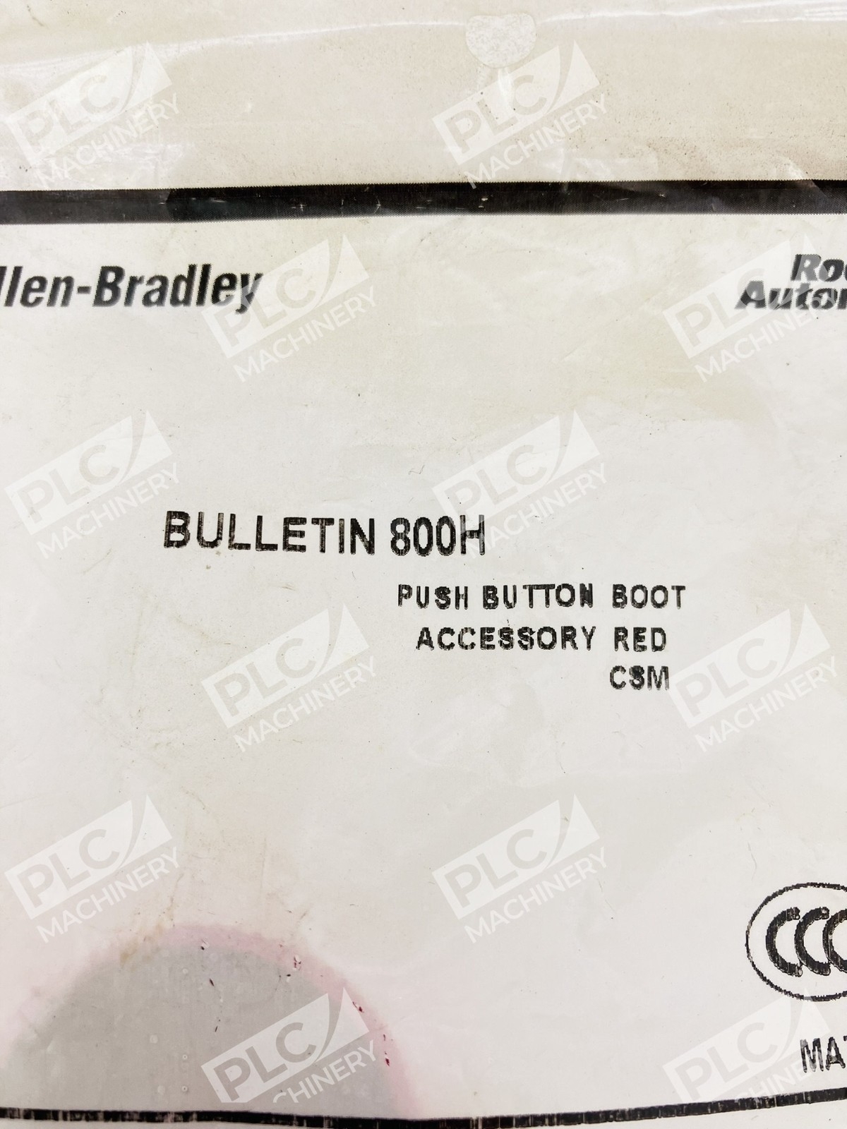 Allen Bradley 800H-N5A Bulletin 800H Push Button Boot Accessory Red Ser B - Image 4