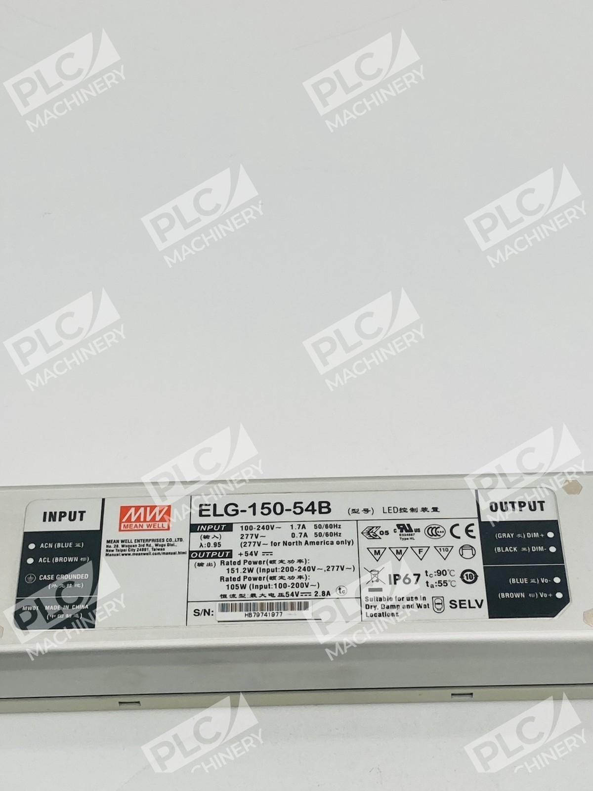 Mean Well ELG-150-54B Waterproof LED Driver Power Supply - Image 6
