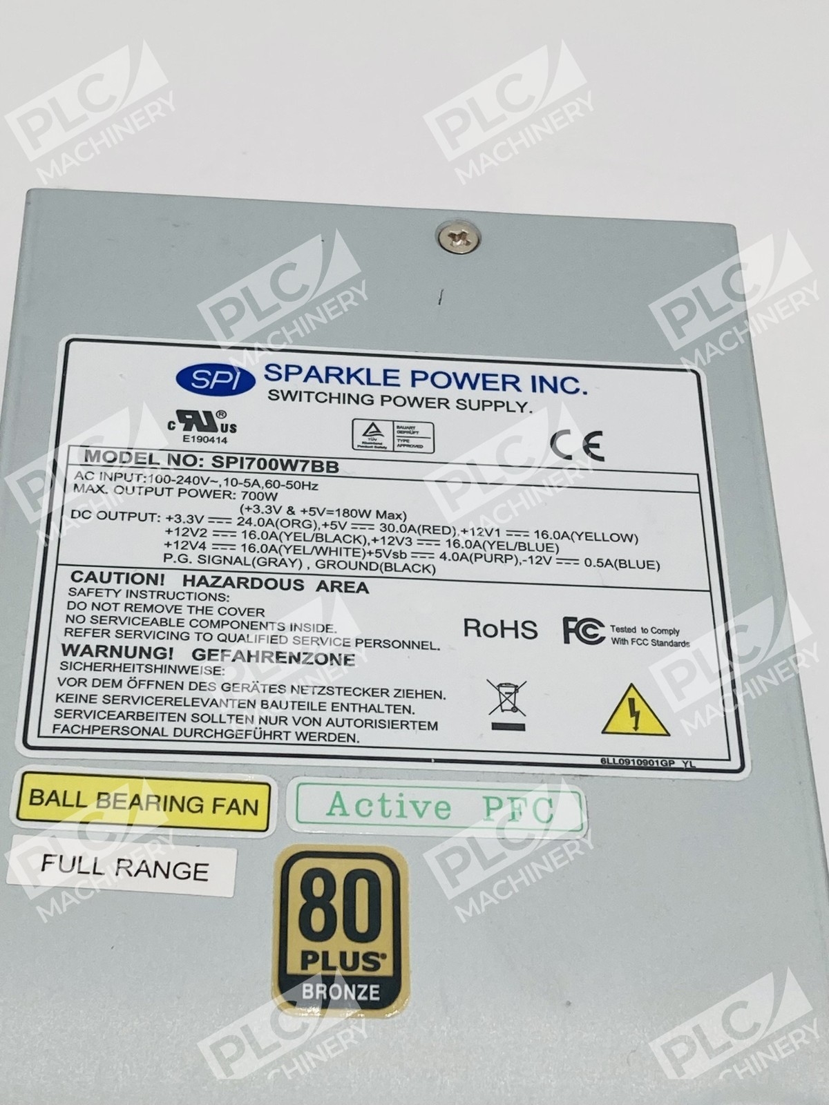 Sparkle Power SPI700W7BB 700W Switching Power Supply 80 Plus Bronze PSU - Image 10
