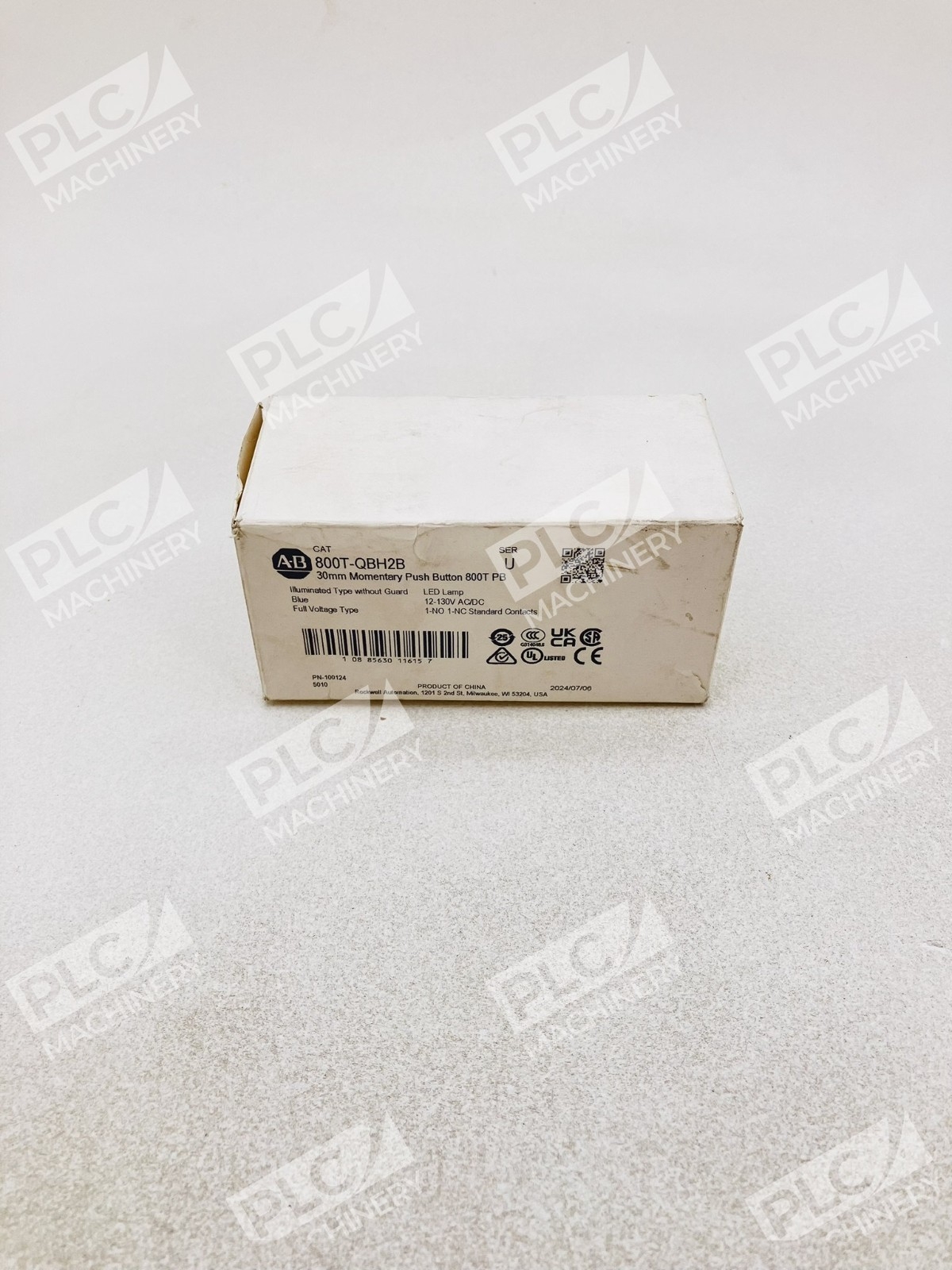 Allen Bradley 800T-QBH2B Illuminated Momentary Push Button Blue Ser U
