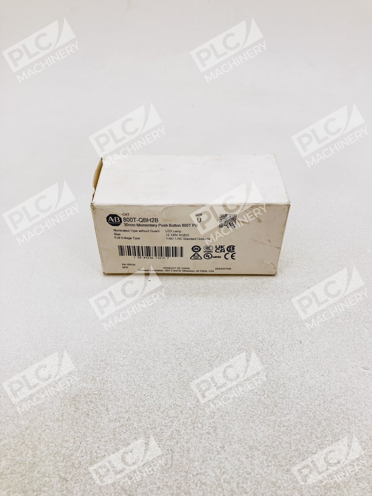Allen Bradley 800T-QBH2B Illuminated Momentary Push Button Blue Ser U - Image 2