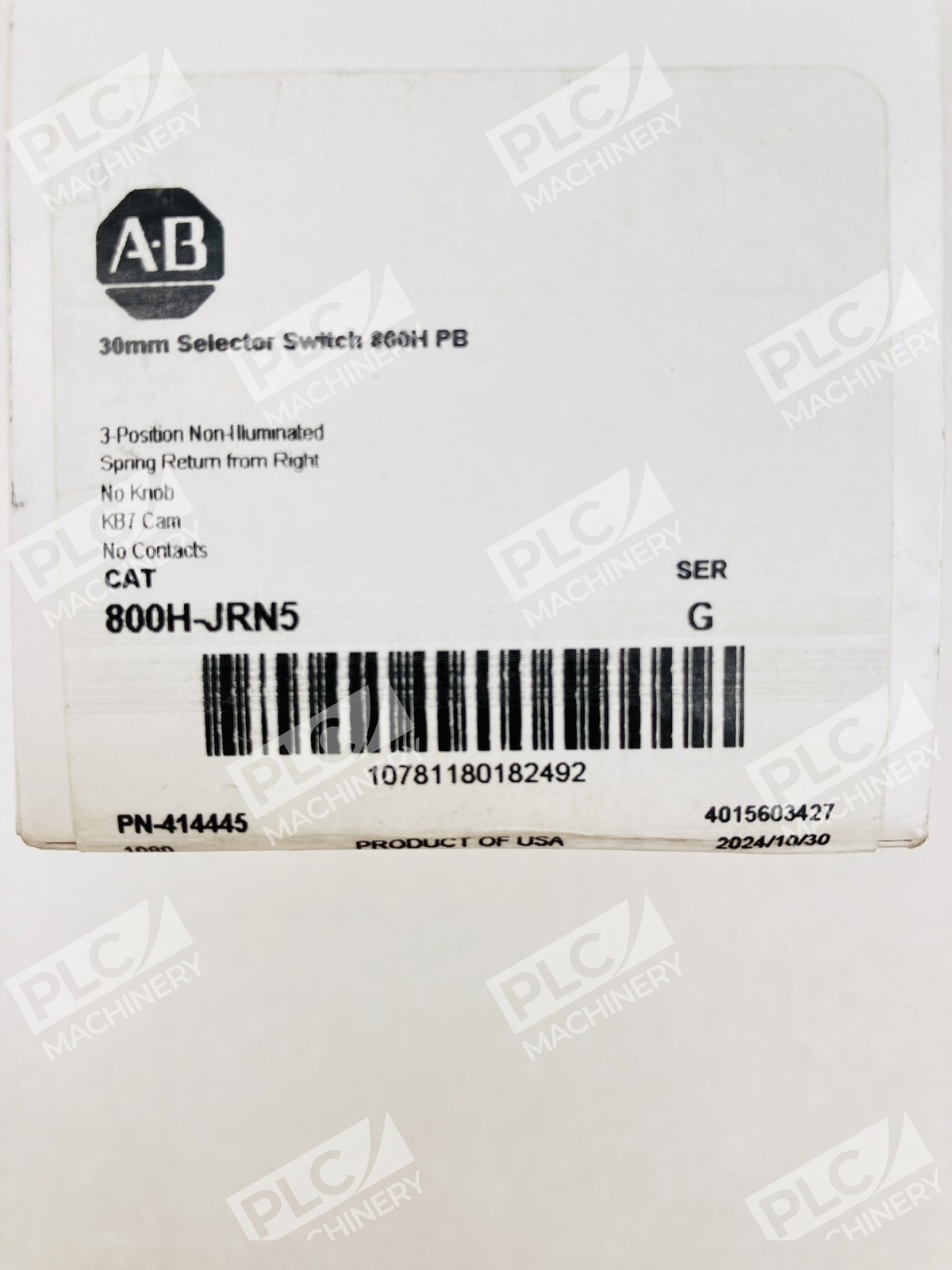 Allen Bradley 800H-JRN5 30mm Selector Switch 800H PB Ser G - Image 5