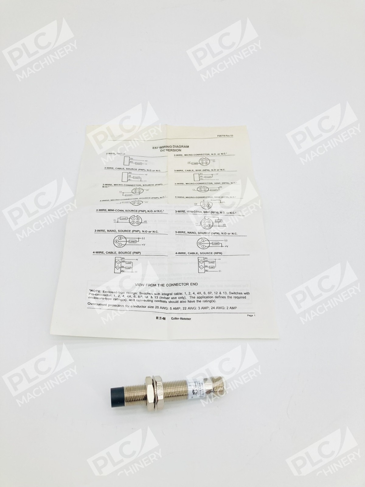 Eaton E57-12GU04-GDB Inductive Proximity Sensor 3-Wire 4mm Ser B