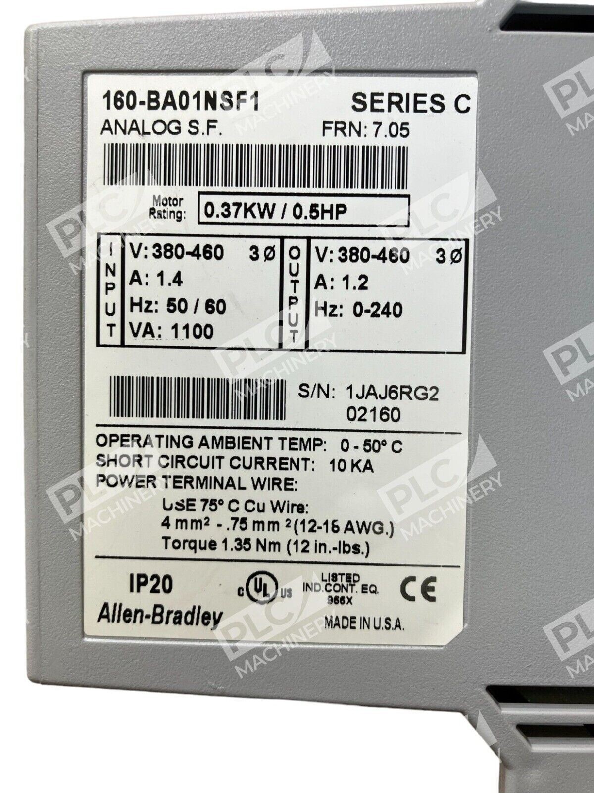 Allen Bradley 160-BA01NSF1 Series C Allen-Bradley Rockwell Automation - Image 3