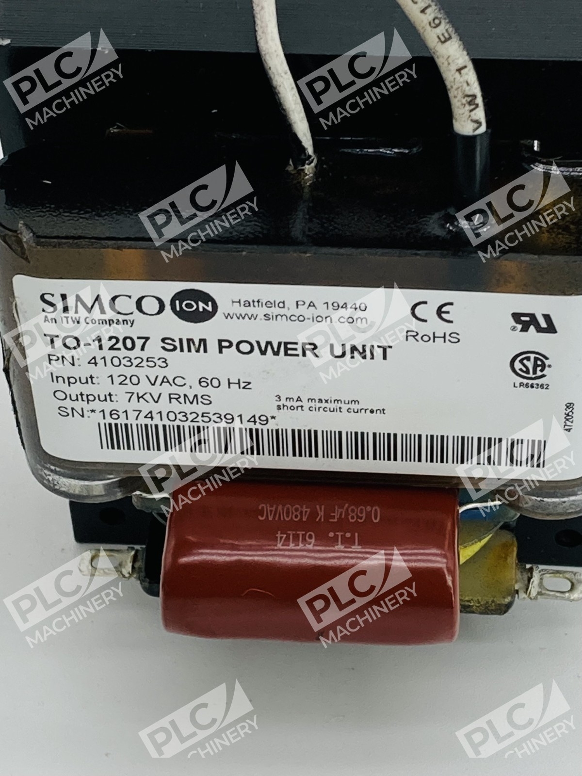 Simco-Ion TQ-1207 SIM High Voltage Power Unit 4103253 - Image 7