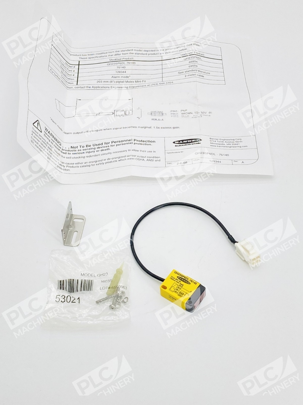 Banner QH23SP6DL-76140 Photoelectric Sensor Q23 Series Diffuse Sensor