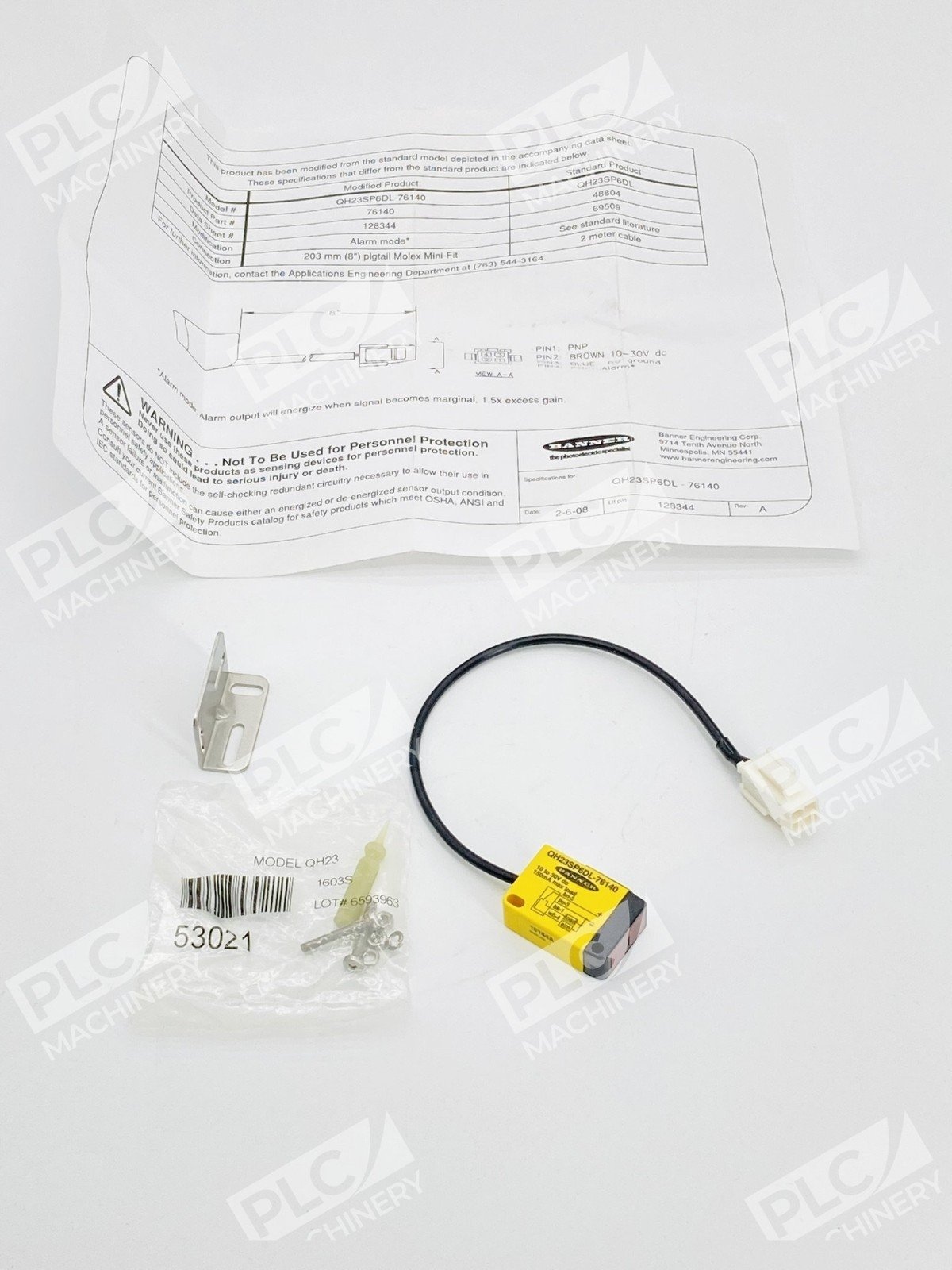 Banner QH23SP6DL-76140 Photoelectric Sensor Q23 Series Diffuse Sensor - Image 2