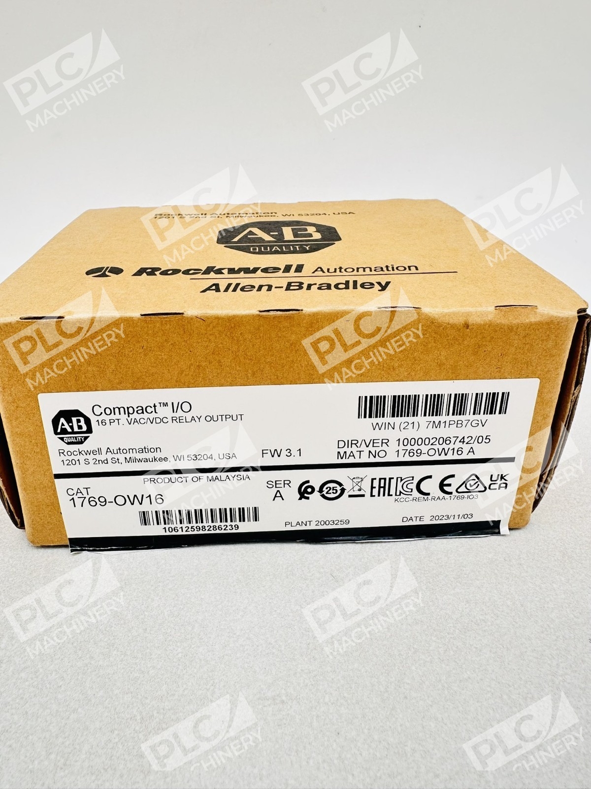 Allen Bradley 1769-OW19 Series A Relay Output Serial Numbers Don't Match