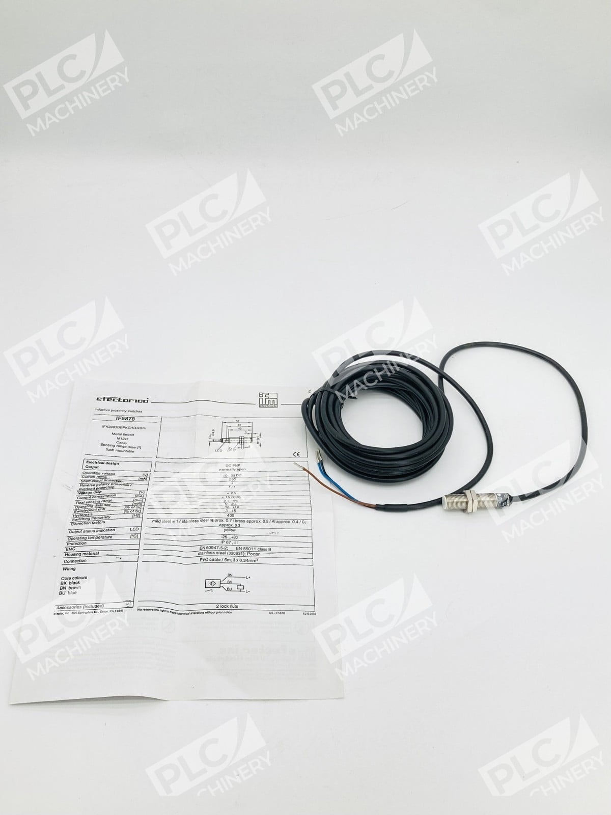 IFM Efector IF5878 Inductive Proximity Sensor 6m Cable IFK3003BBPKG/V4A/6M - Image 2