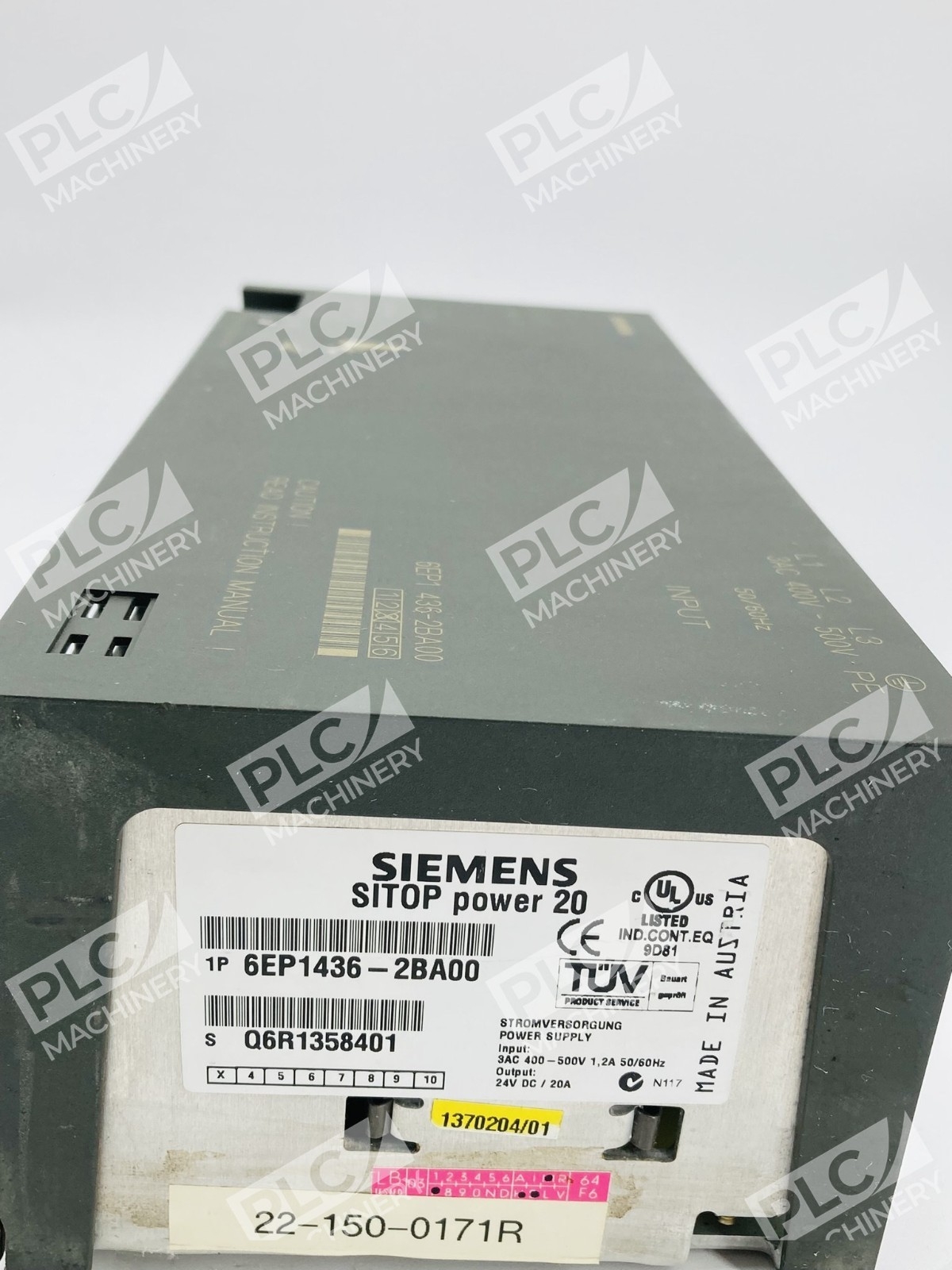Siemens 6EP1436-2BA00 Sitop Power 20 Power Supply 24VDC 20A - Image 10