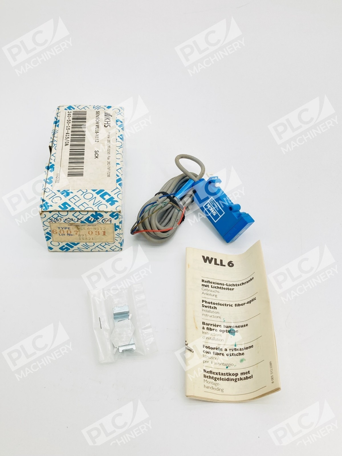 Sick WLL6-N112 Fiber Optic Photoelectric Sensor Amplifier 10-30VDC