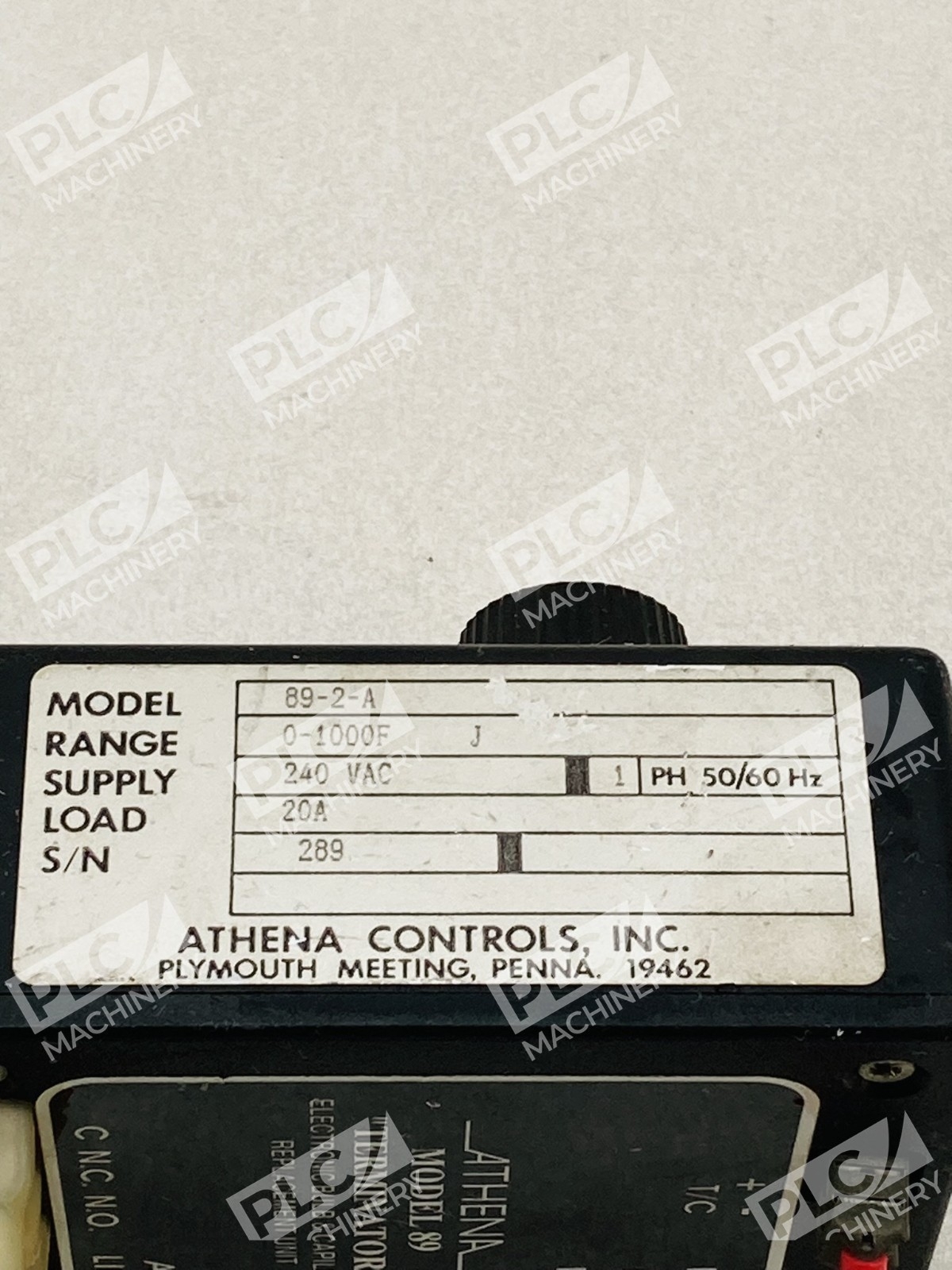 Athena Controls 89-2-A Temperature Controller J-Type 240VAC - Image 6