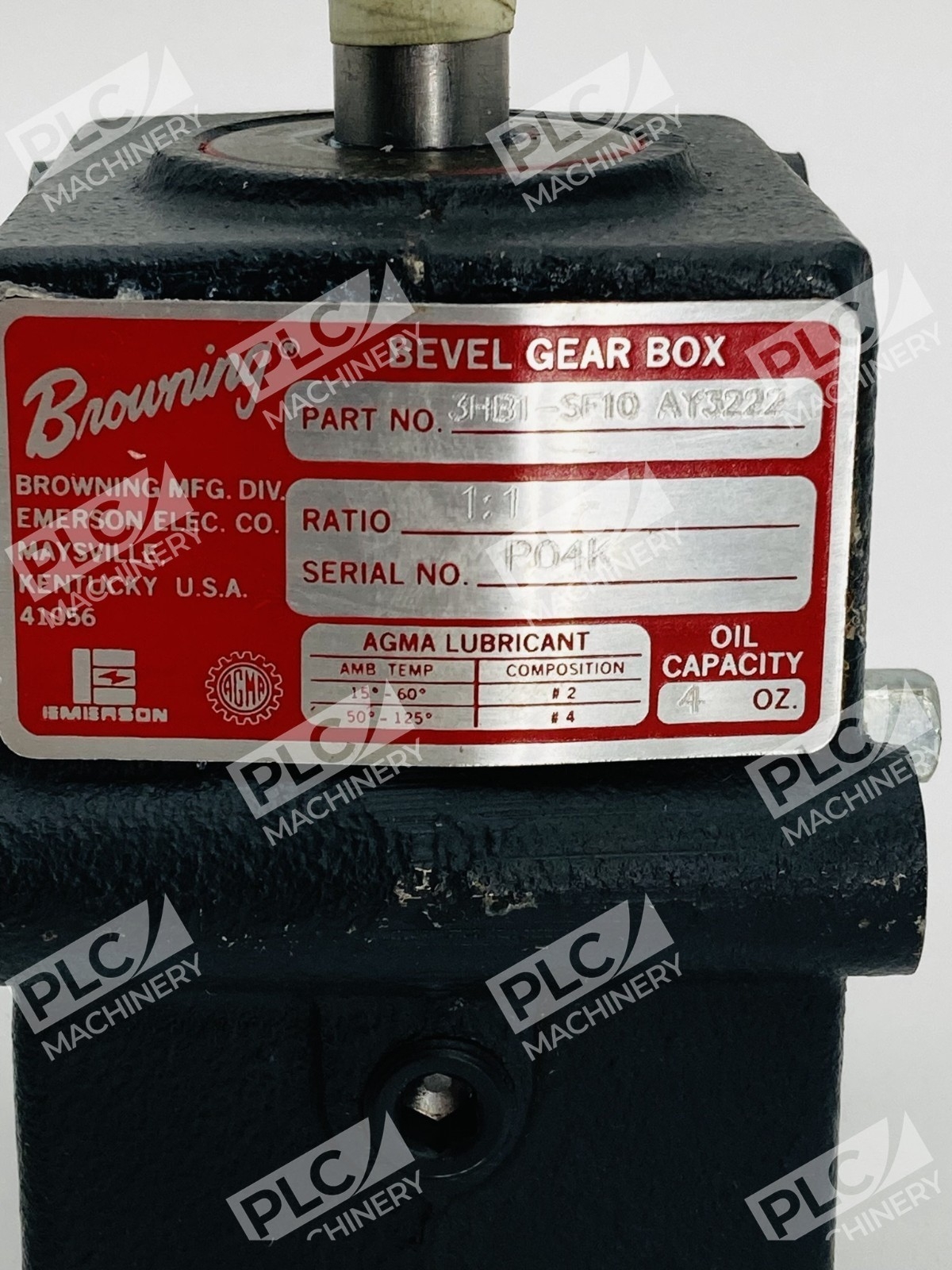 Browning 3HB1-SF10 AY3222 Right Angle Bevel Gearbox 1:1 Ratio - Image 6