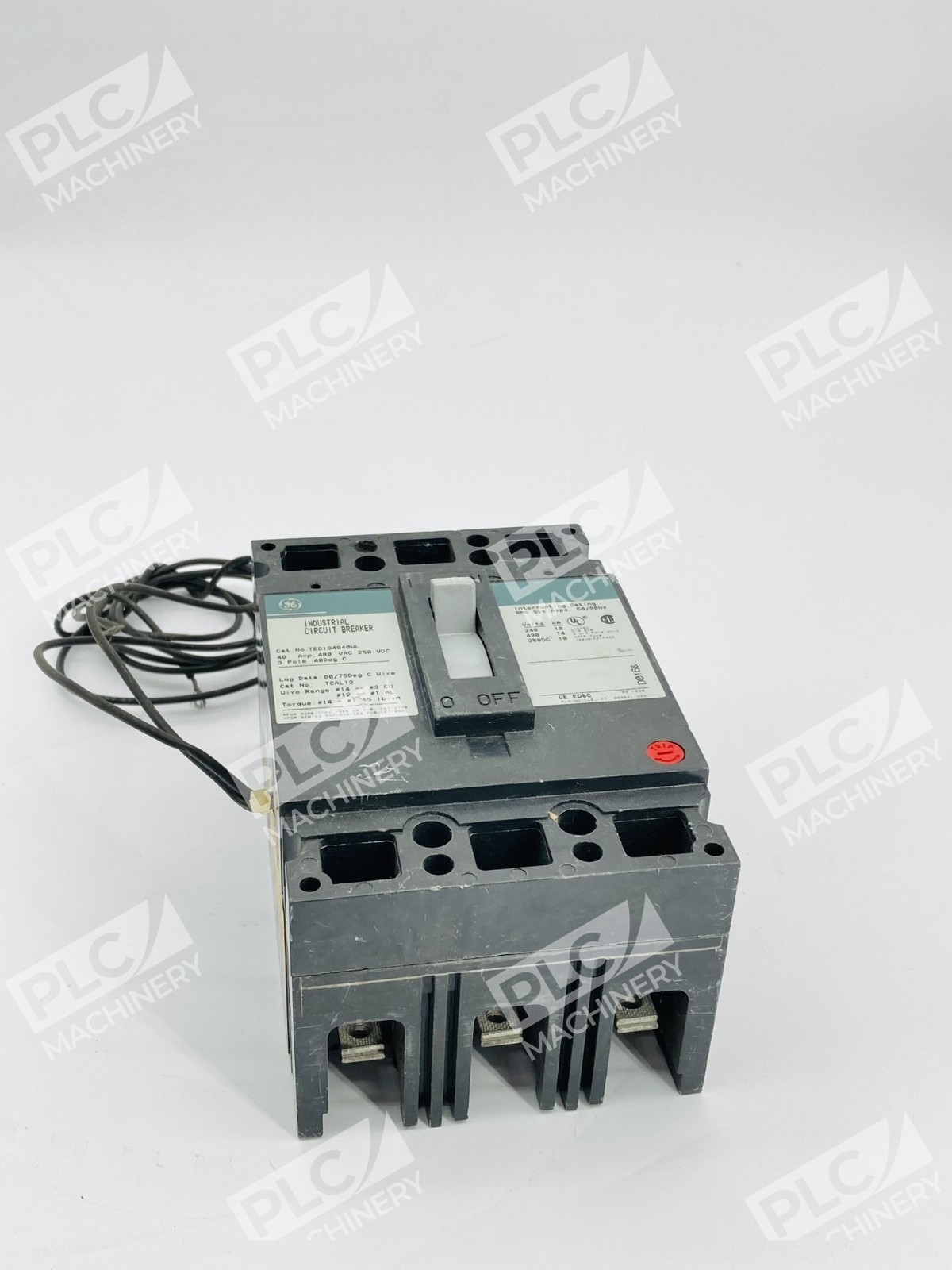 GE TED134040WL Molded Case Circuit Breaker 40A 3-Pole 480V