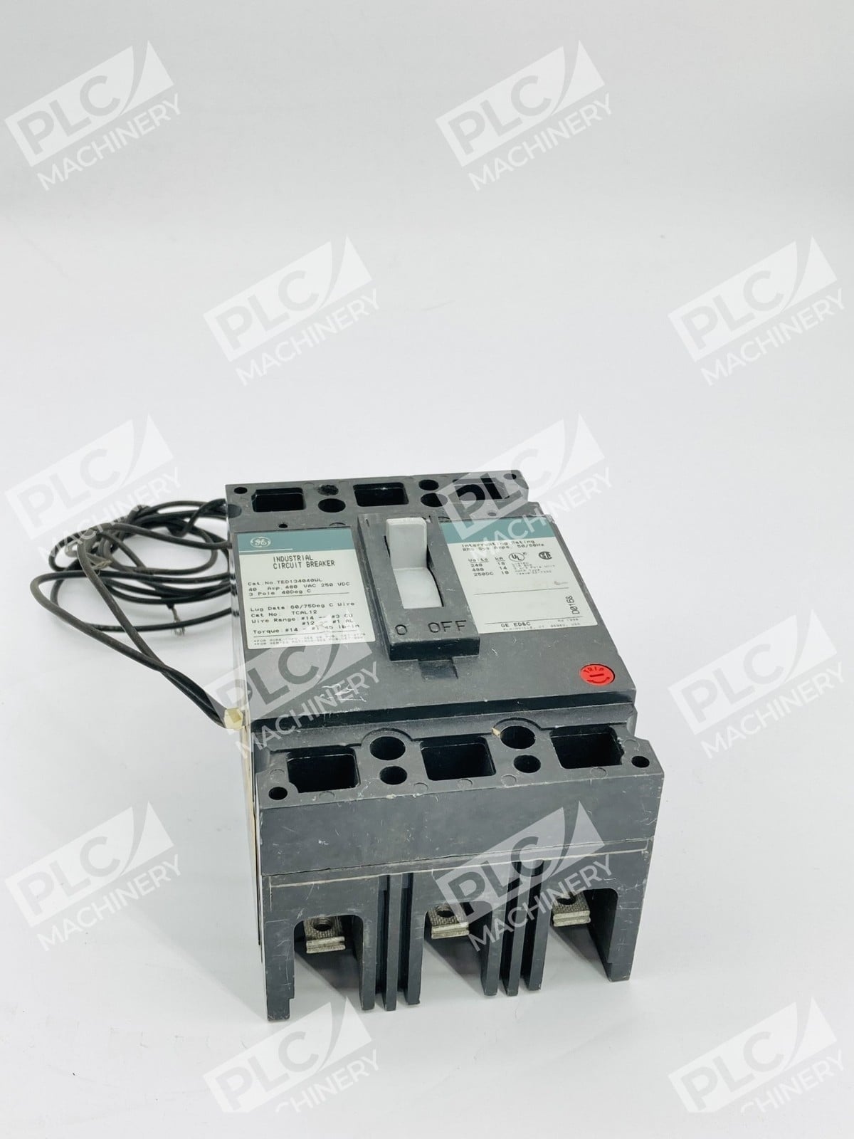 GE TED134040WL Molded Case Circuit Breaker 40A 3-Pole 480V - Image 2