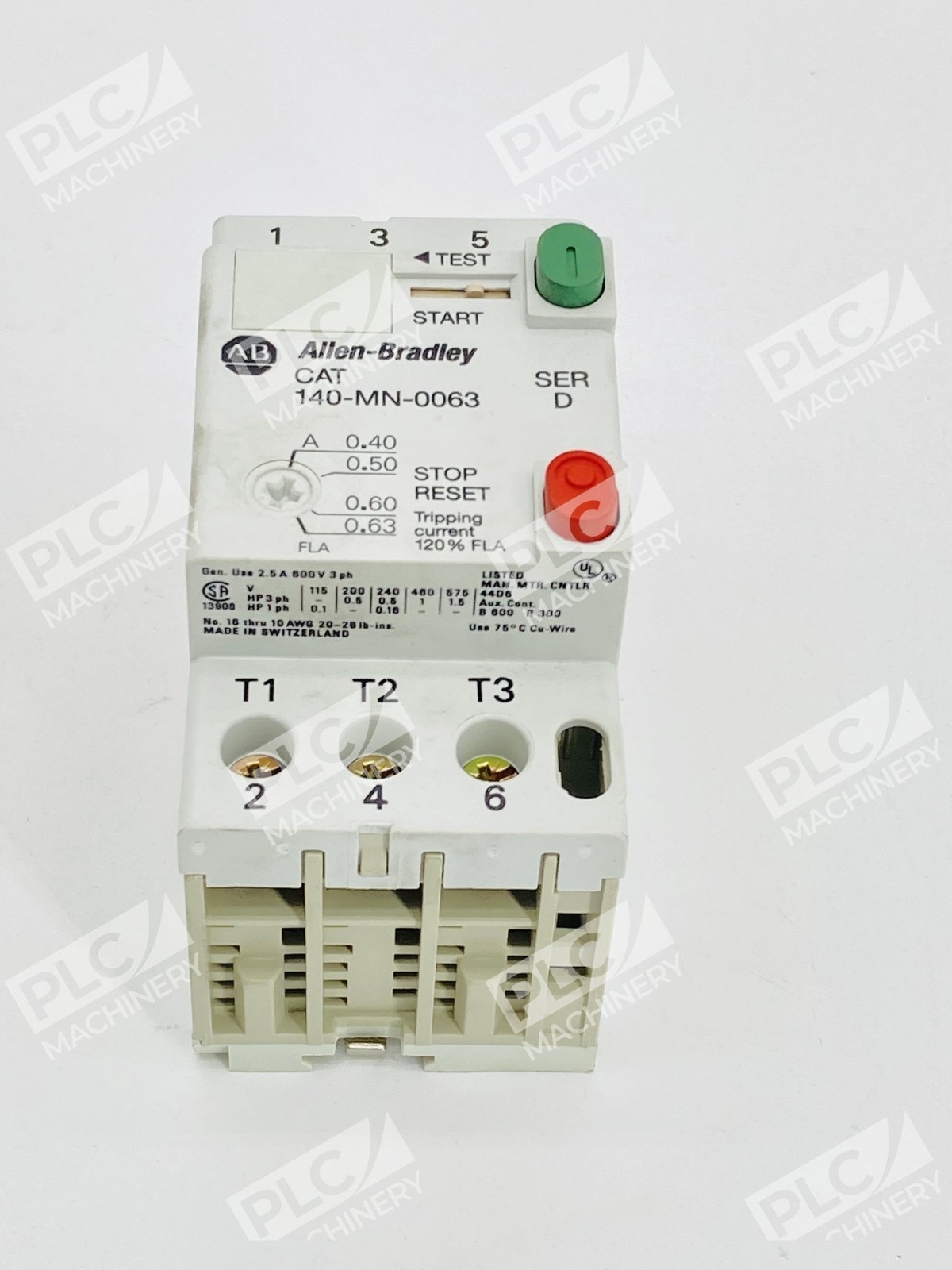 Allen Bradley 140-MN-0063 Manual Motor Starter Protector Ser D - Image 4