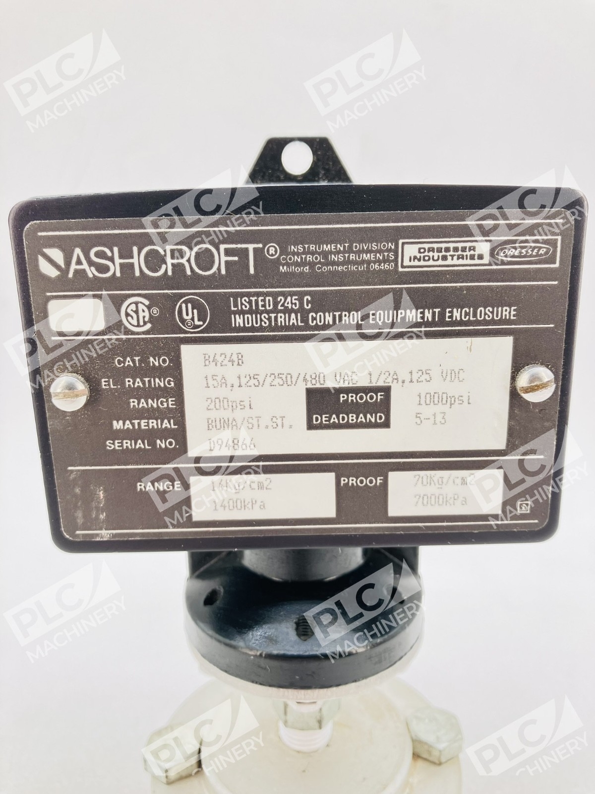 Ashcroft B424B B-Series Pressure Switch Nema 4X 200 PSI - Image 5