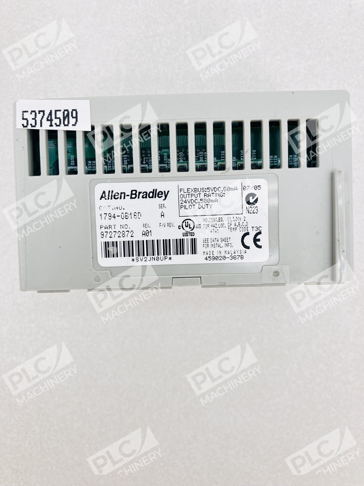 Allen Bradley 1794-OB16D 16-Point DC Output Module Diagnostics Ser A - Image 4