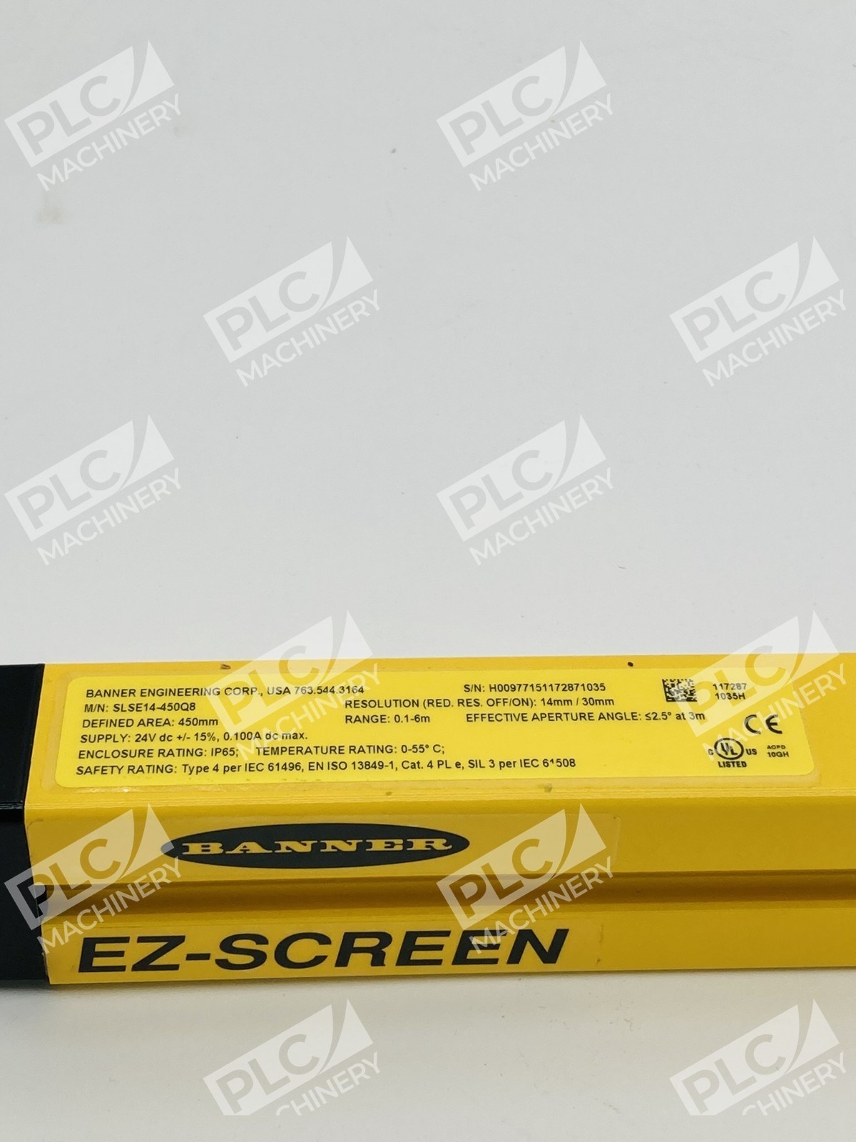 Banner SLSE14-450Q8 EZ-Screen Safety Light Curtain Receiver - Image 7