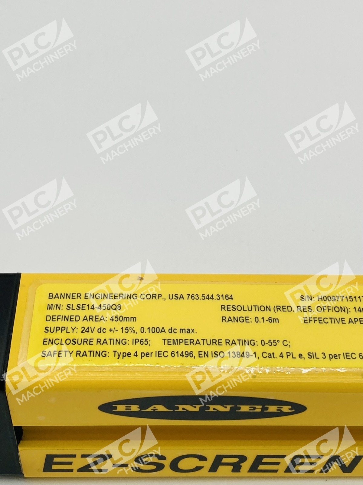 Banner SLSE14-450Q8 EZ-Screen Safety Light Curtain Receiver - Image 8