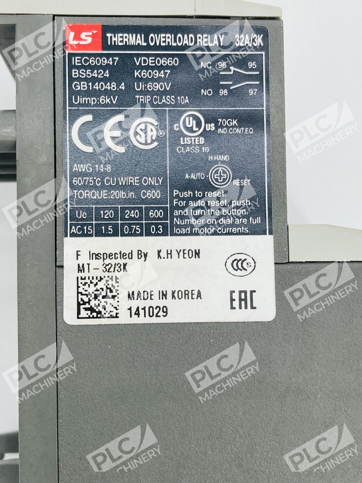 LS Electric MT-32/3K Thermal Overload Relay 0.4-0.63A - Image 12