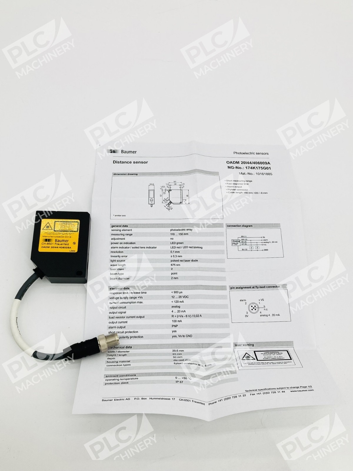Baumer OADM 20I44/406009A Laser Distance Sensor