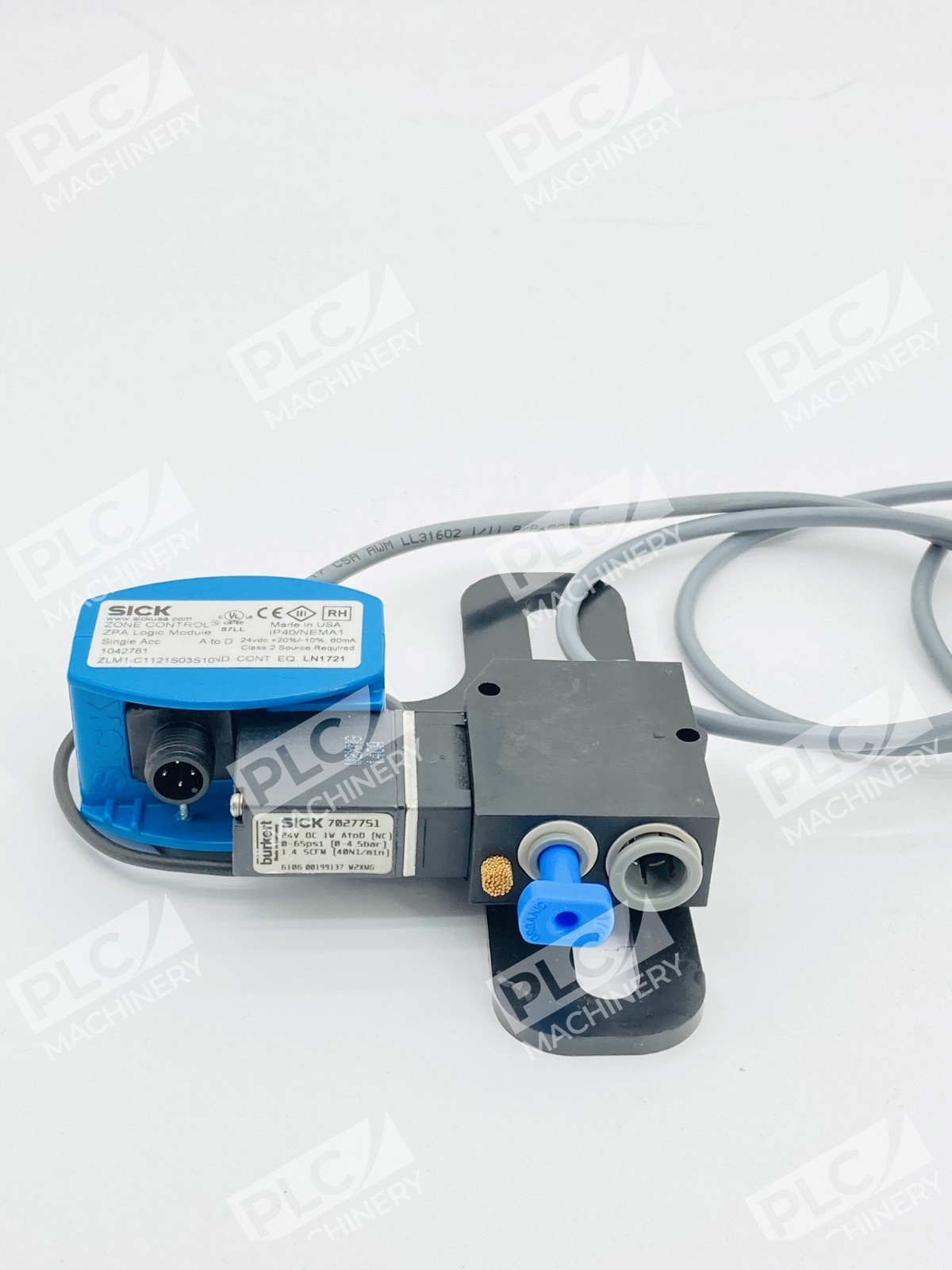 Sick ZLM1-C1121S03S10 ZoneControl Conveyor Sensor w/ 7027751 Solenoid Valve - Image 3
