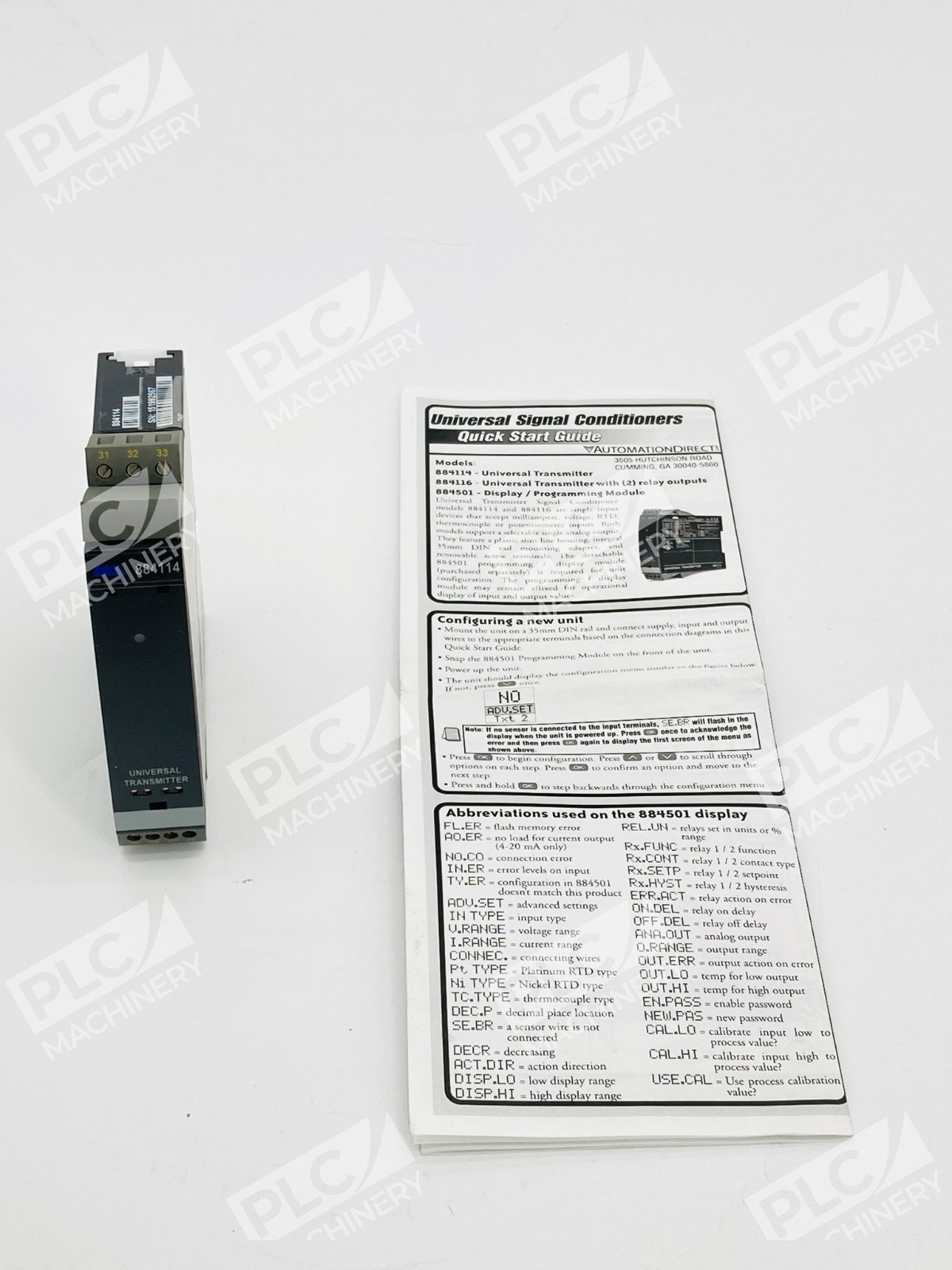 Automation Direct 884114 Universal Transmitter M884114-S102