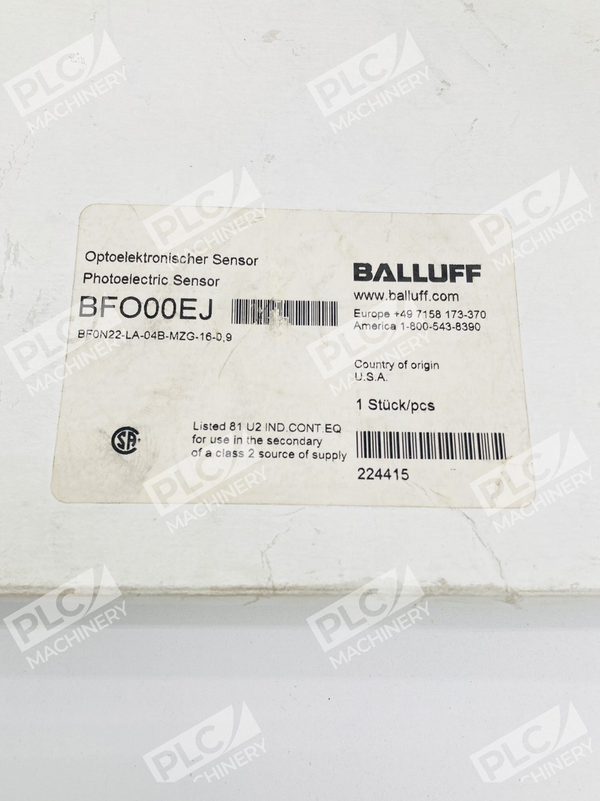 Balluff BFO00EJ Fiber Optic Sensor Photoelectric BFON22-LA-04B-MZG-16-0.9 - Image 4
