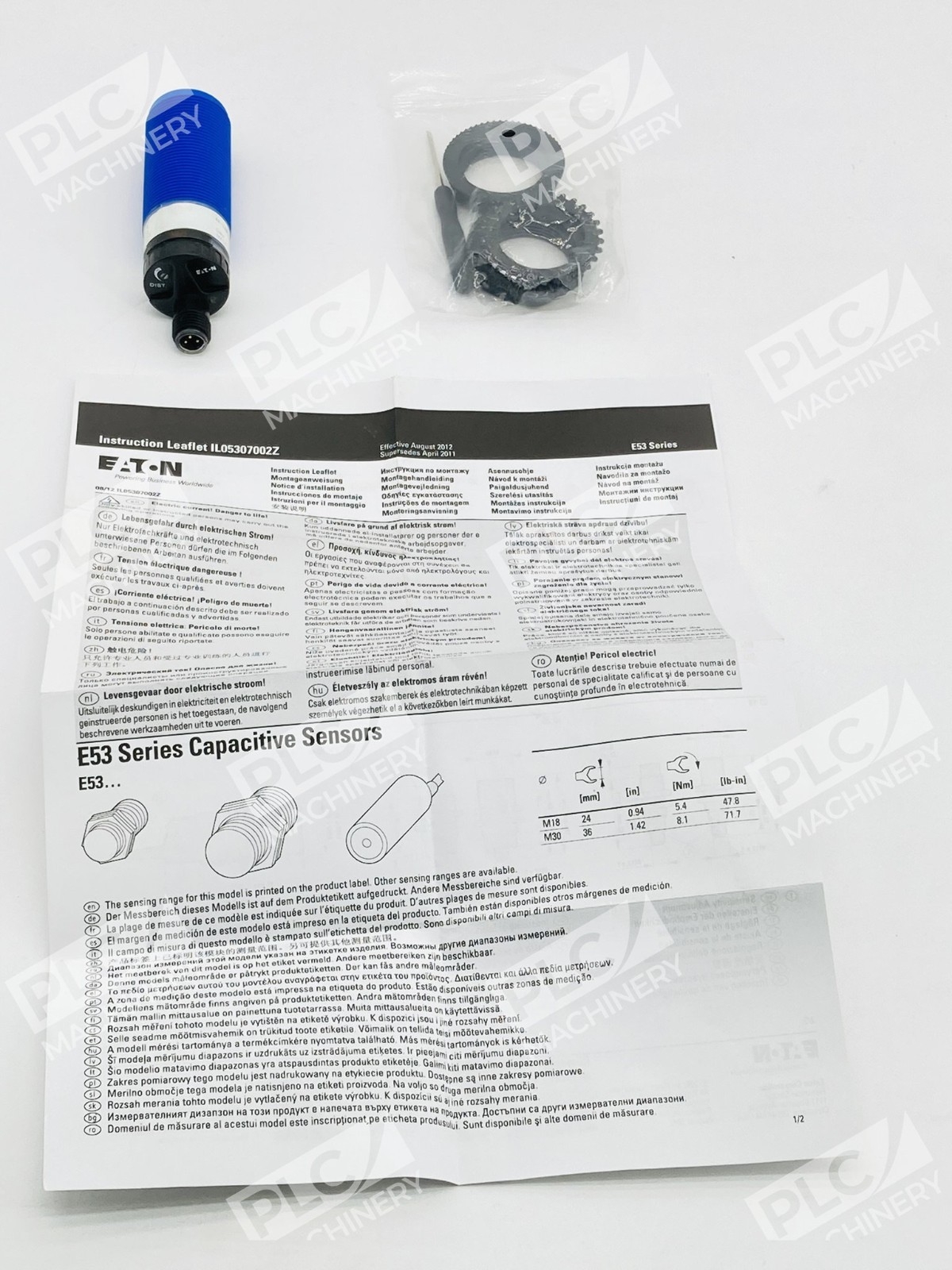 Eaton E53KAL30A2EA Tubular Capacitive Proximity Sensor 30mm - Image 4