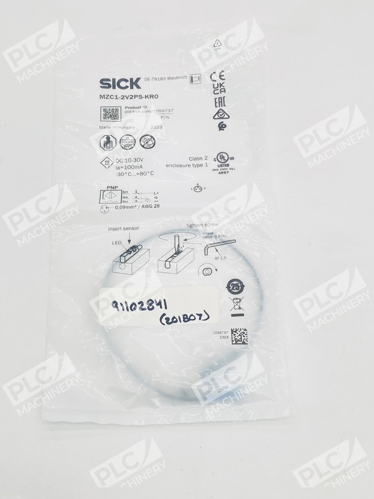 Sick MZC1-2V2PS-KRO Magnetic Cylinder Sensor 1059737 - Image 2