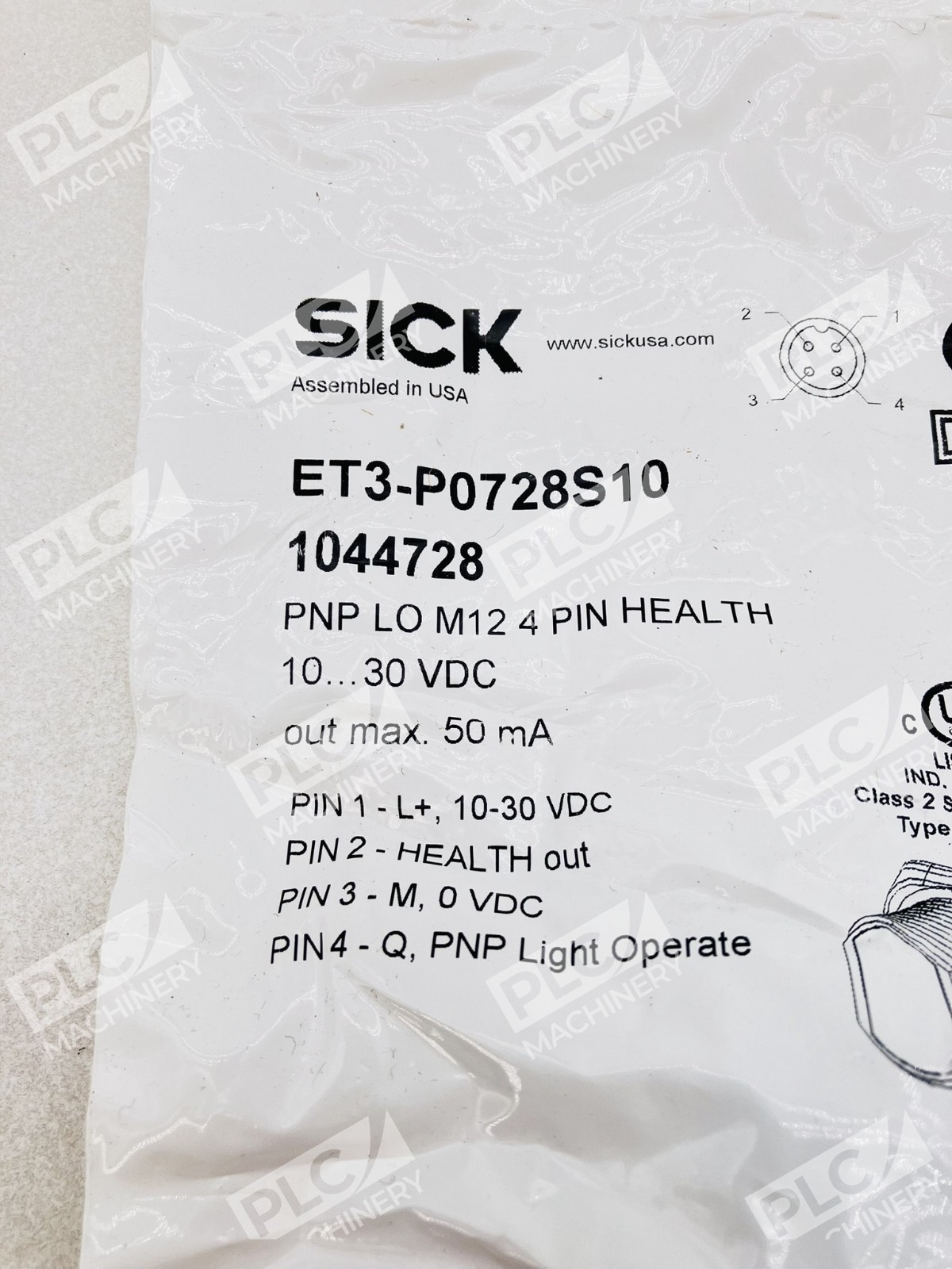 Sick ET3-P0728S10 Photoelectric Sensor 4-Pin 1044728 Lots of 6 - Image 4