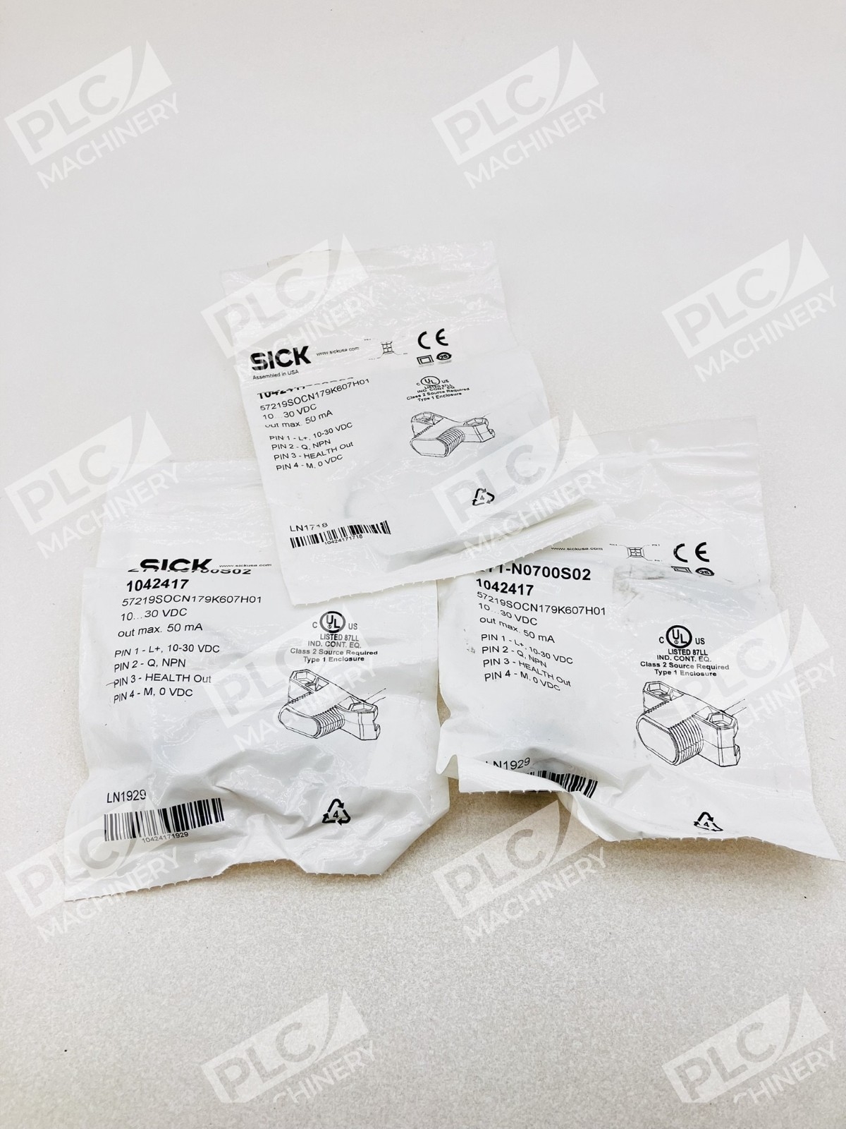 Sick ZT1-N0700S02 Photoelectric Proximity Sensor 1042417 Lots of 3