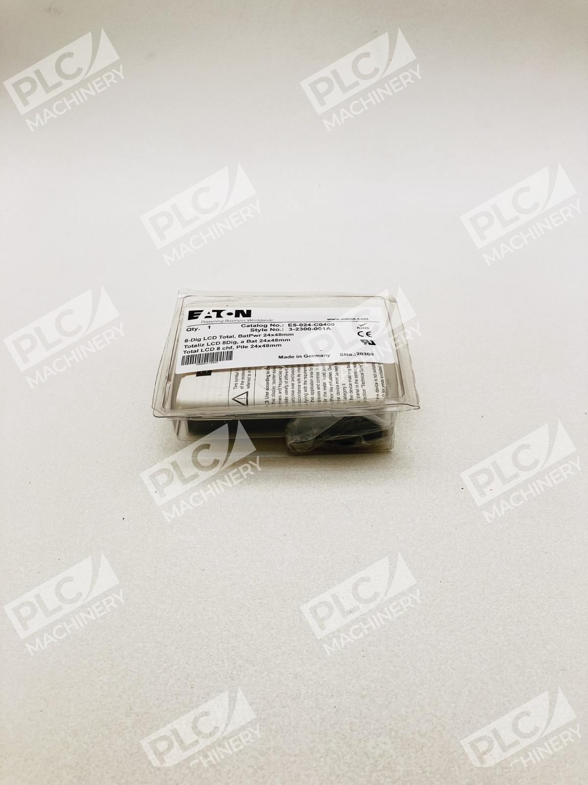 Eaton E5-024-C0400 Electronic Totalizer 8 Digit LCD Counter E5 Series - Image 3