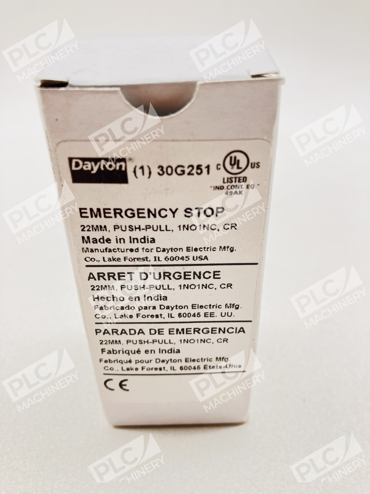 Dayton 30G251 Emergency Stop Push Button 22mm Red Lots of 4