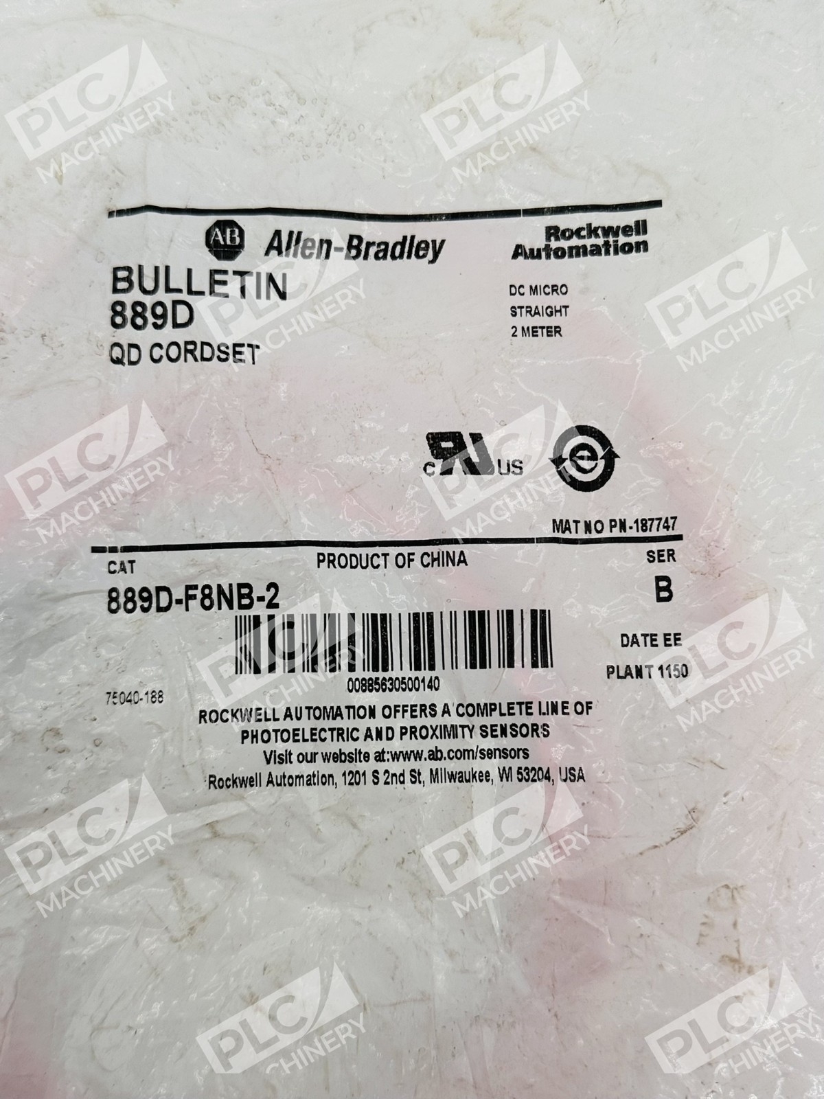 Allen Bradley 889D-F8NB-2 Series B QD Cordset DC Micro Straight 2m - Image 3