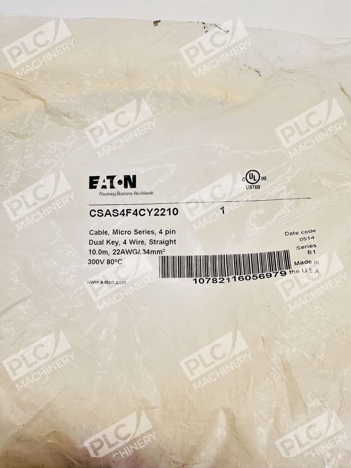 Eaton CSAS4F4CY2210 Series B1 Cable Micro Series 4 Pin Dual Key 4 Wire 10m - Image 3