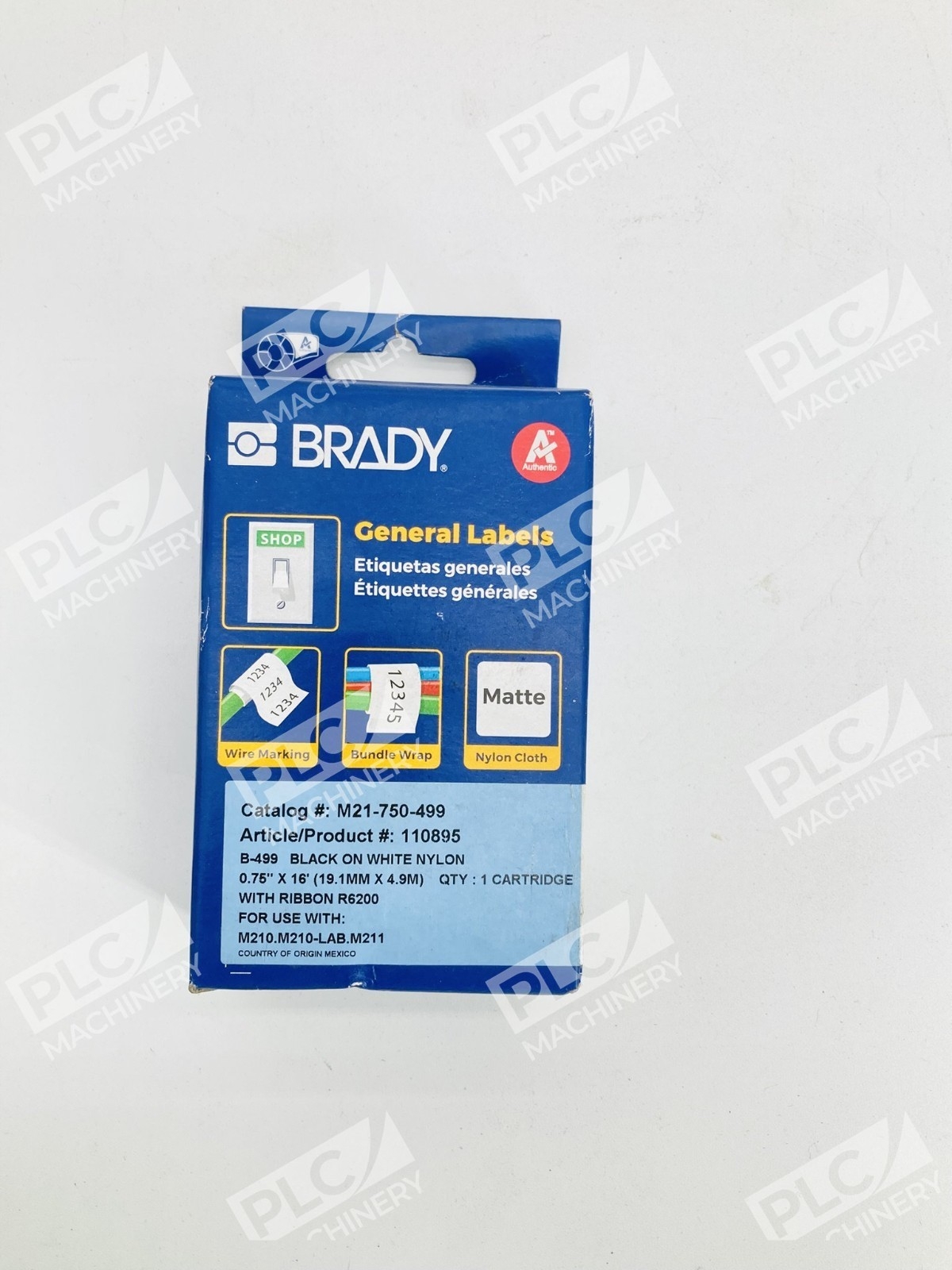 Brady M21-750-499 Label Cartridge Black on White Nylon Cloth - Image 4