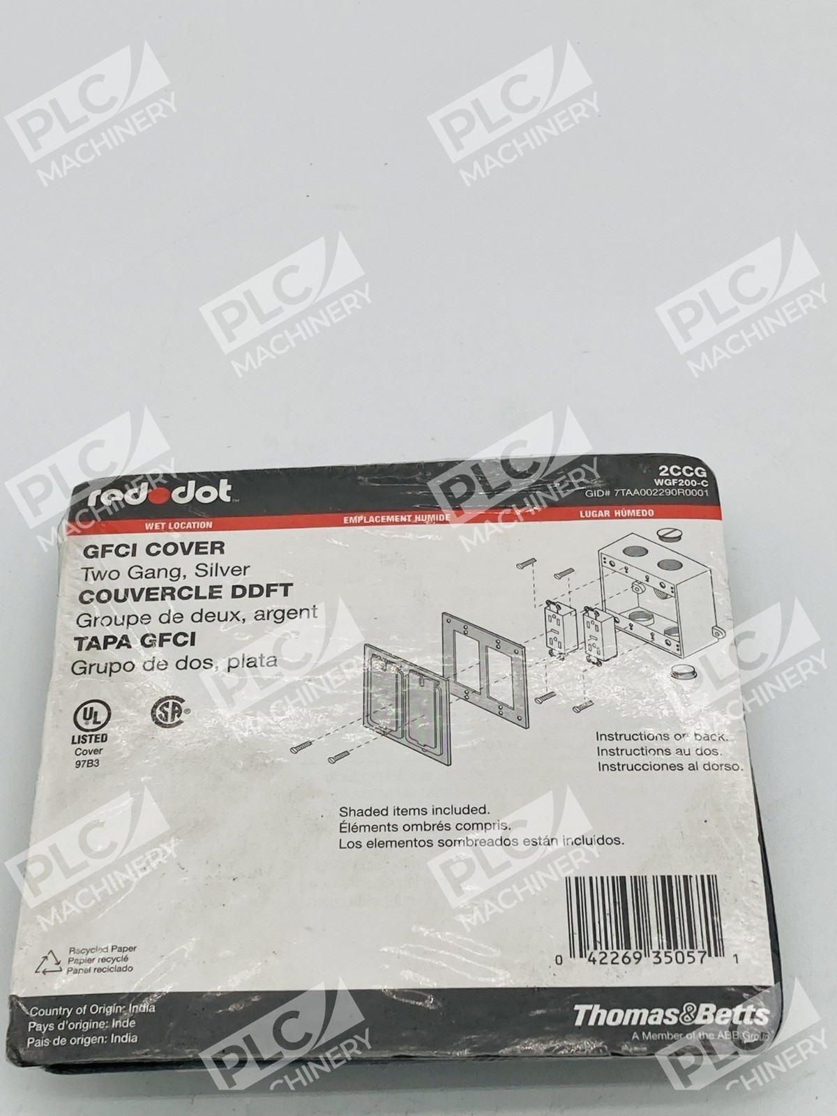 Thomas & Betts 2CCG Red Dot 2-Gang GFCI Weatherproof Cover - Image 5