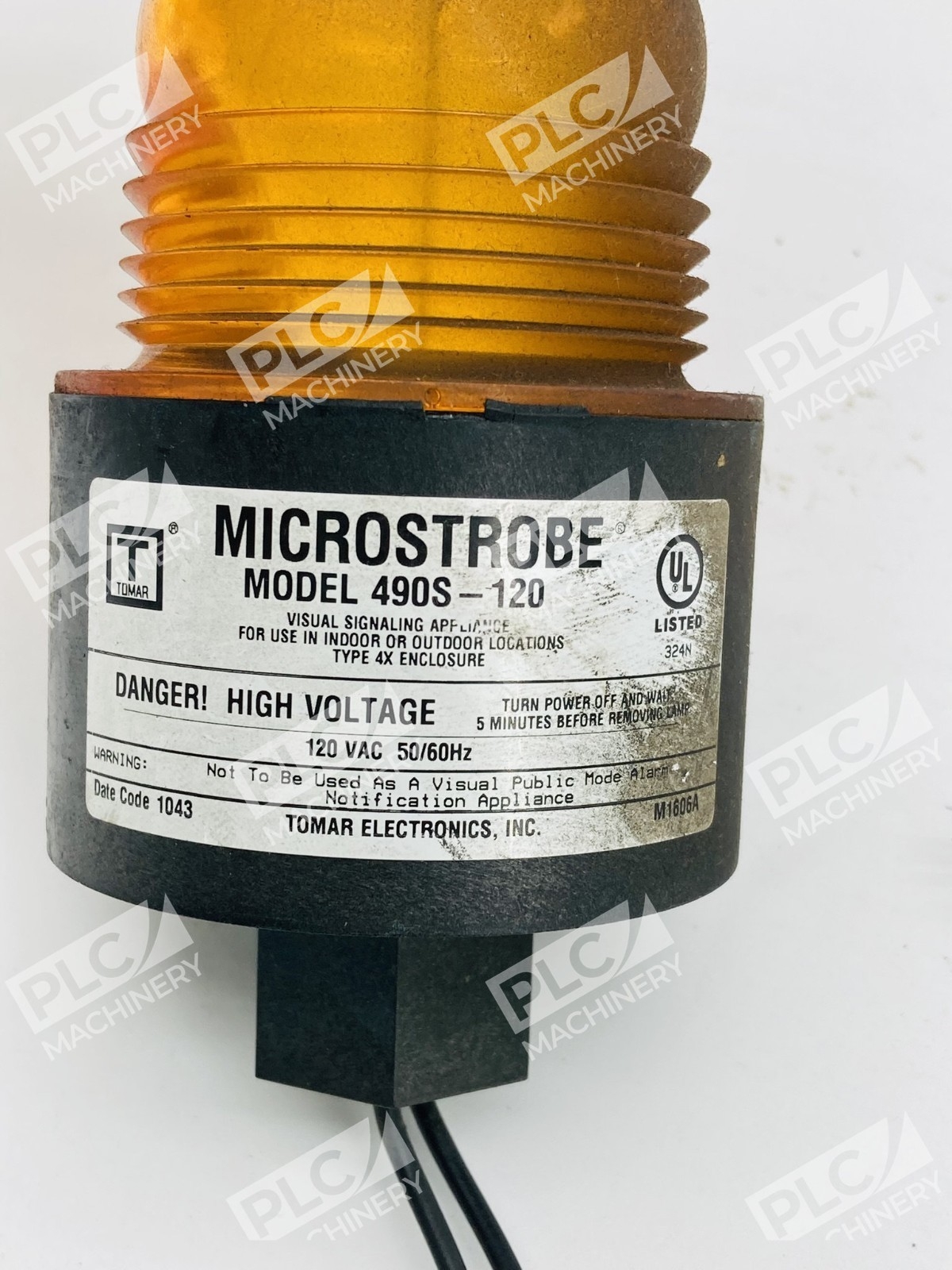 Tomar Electronics 490S-120 Microstrobe Strobe Beacon 120VAC Amber - Image 6
