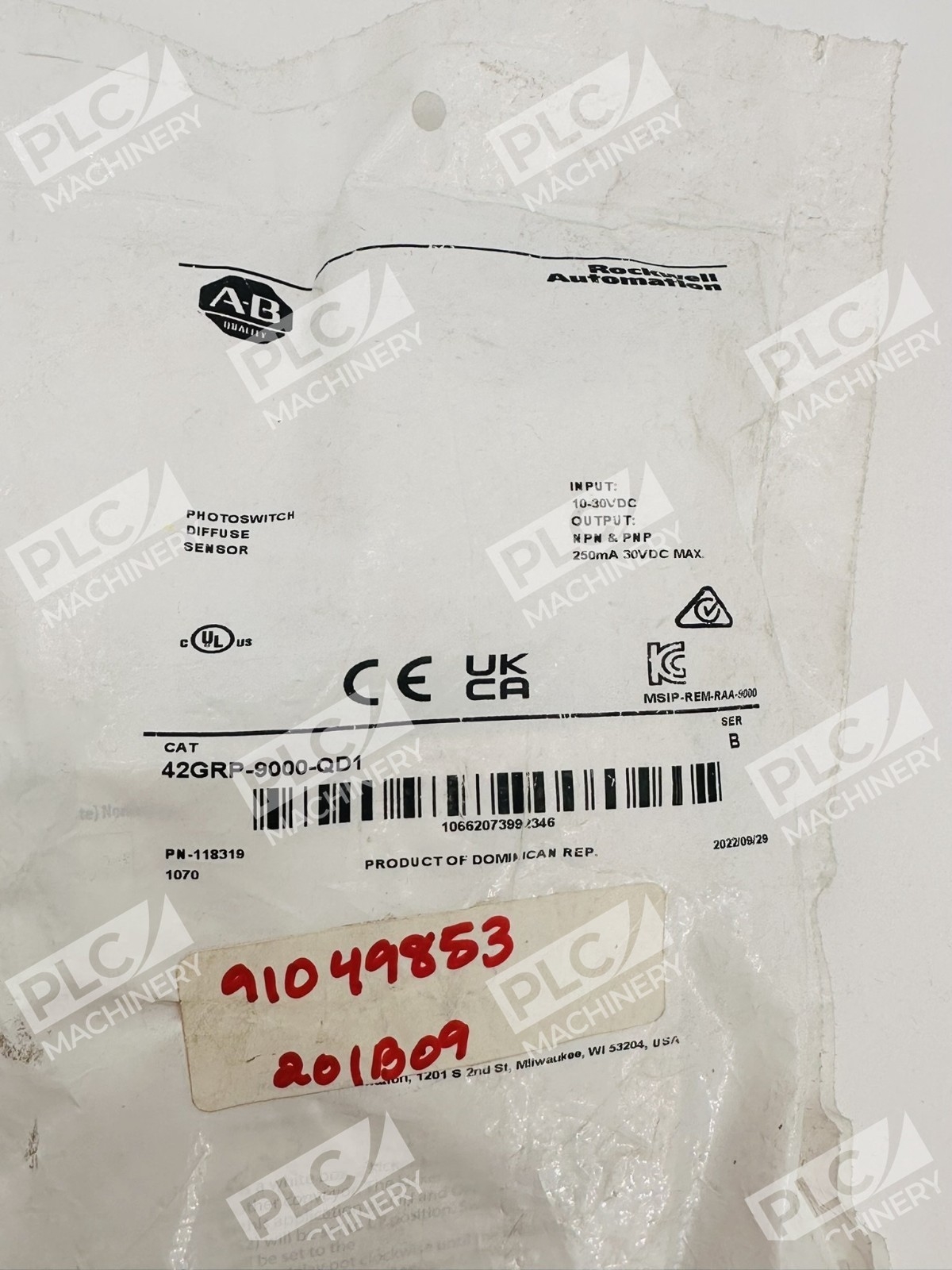 Allen Bradley 42GRP-9000-QD1 Series B Photoswitch Diffuse Sensor - Image 3