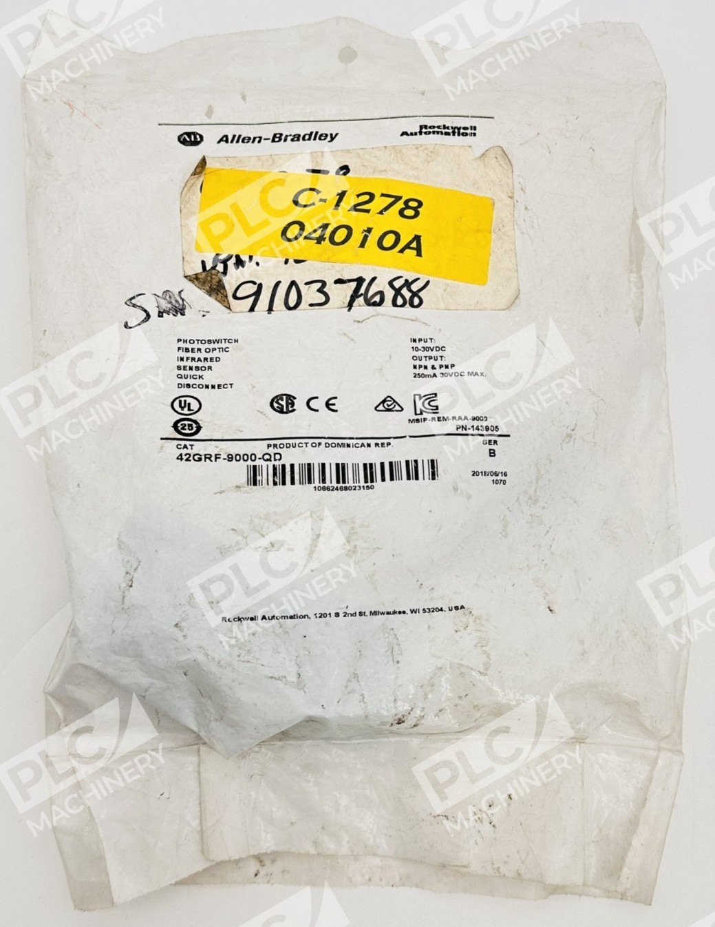 Allen Bradley 42GRF-9000-QD Series B Photoswitch Fiber Optic Infrared Sensor