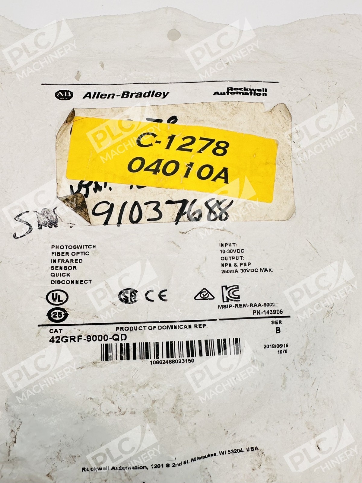 Allen Bradley 42GRF-9000-QD Series B Photoswitch Fiber Optic Infrared Sensor - Image 3