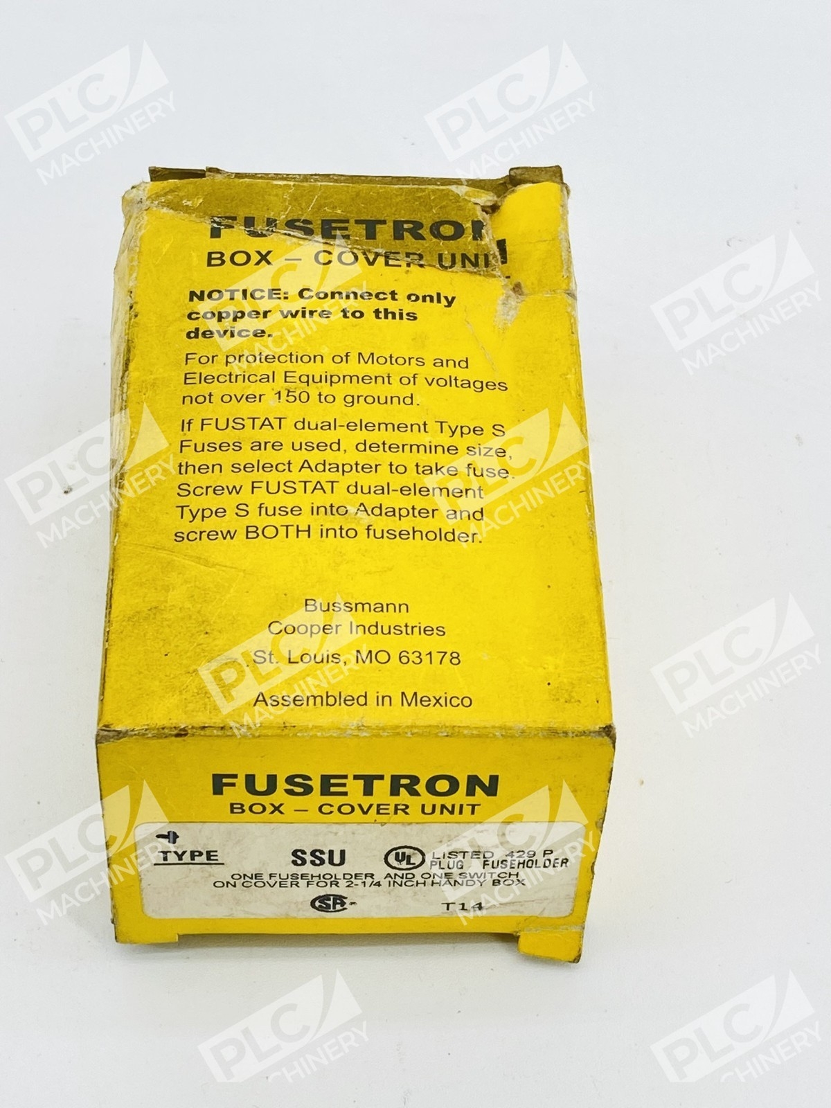 Bussmann SSU Fusetron Box Cover Unit 2-1/4" Handy Box Fuse Holder