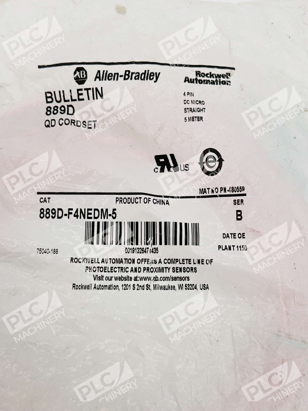 Allen Bradley 889D-F4NEDM-5 Series B QD Cordset - Image 3