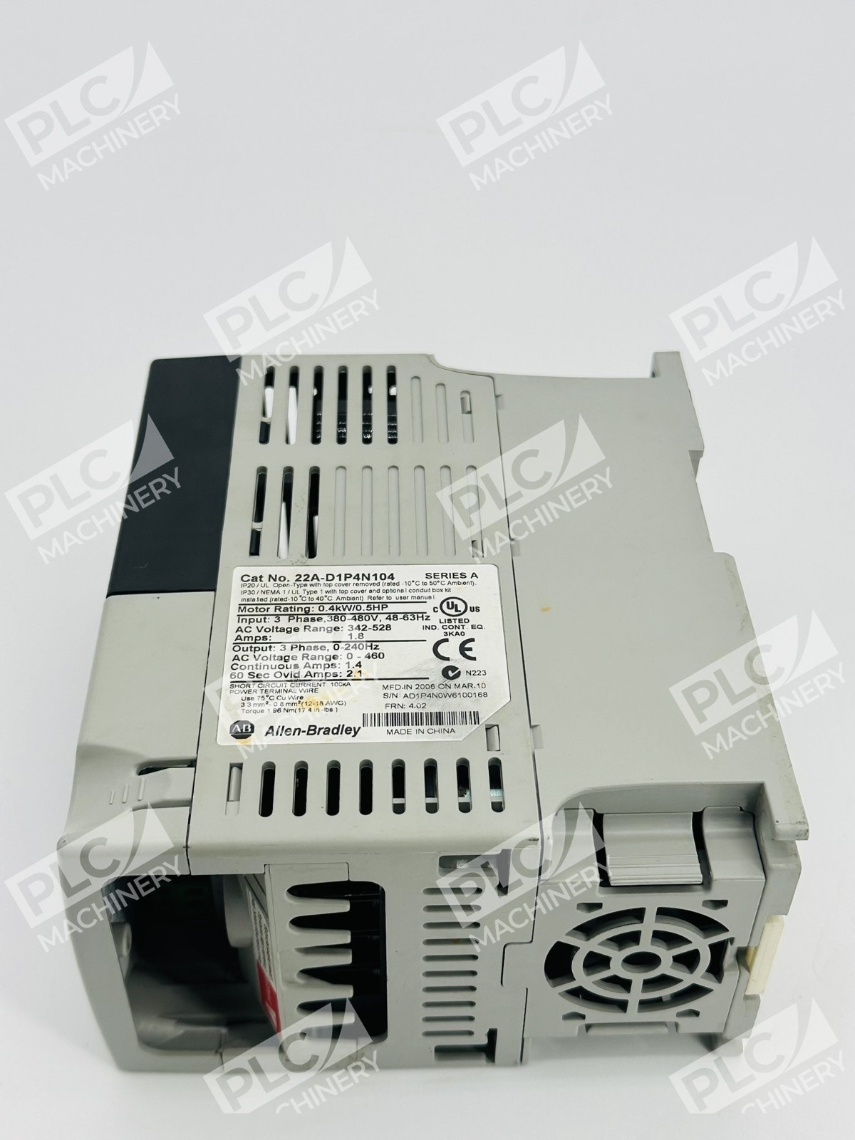 Allen-Bradley 22A-D1P4N104 Series A 0.4kW/0.5HP PowerFlex4 AC Drive - Image 7