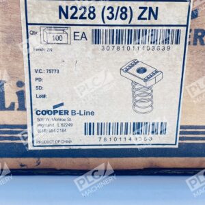 Cooper B-Line N228ZN 3/8" Spring Nut Channel Strut Box of 100