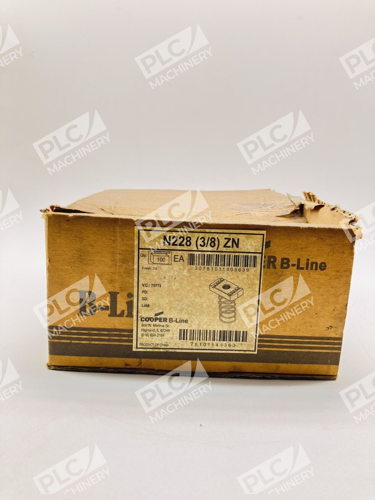Cooper B-Line N228ZN 3/8" Spring Nut Channel Strut Box of 100 - Image 3
