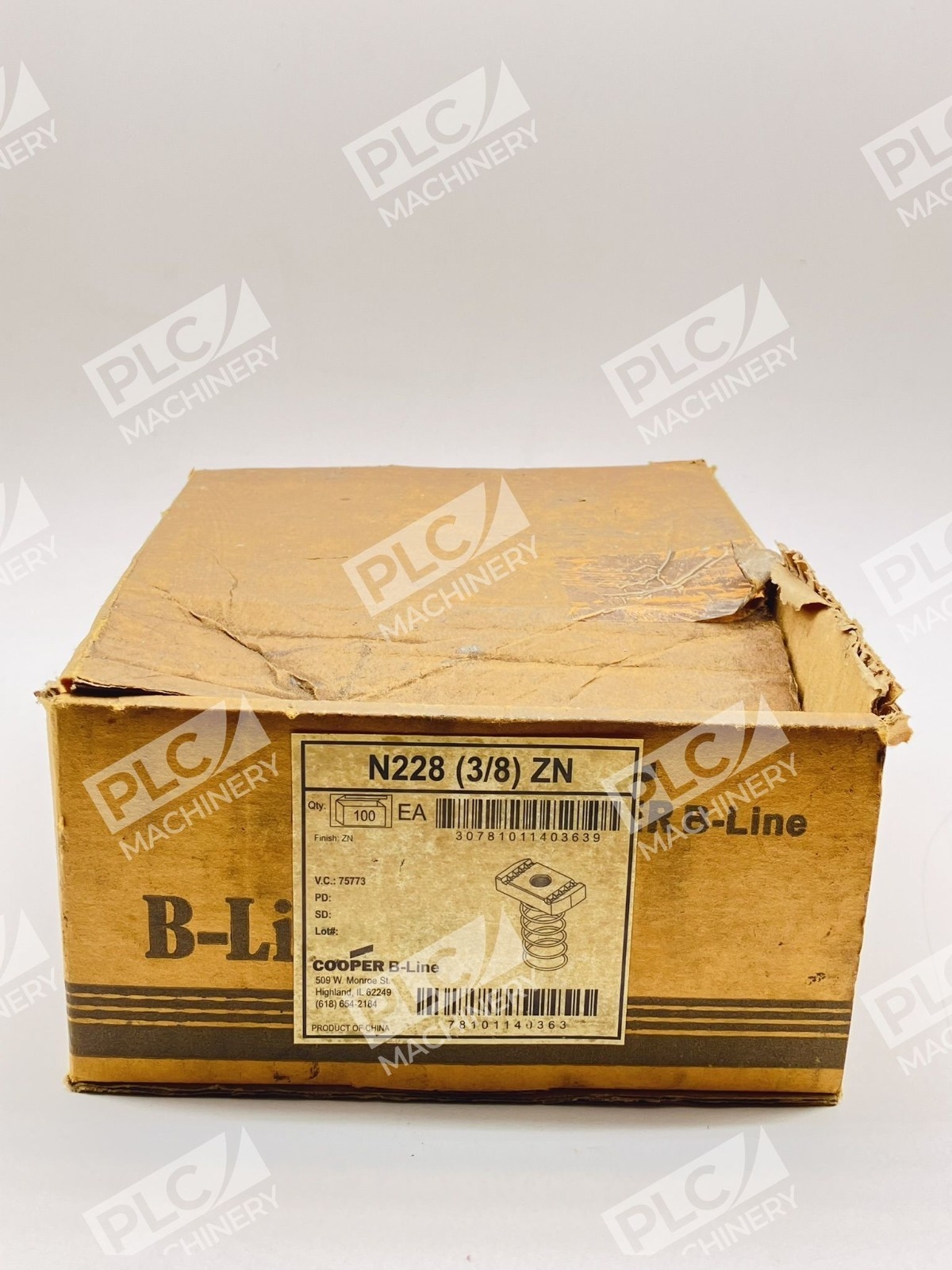 Cooper B-Line N228ZN 3/8" Spring Nut Channel Strut Box of 100 - Image 4