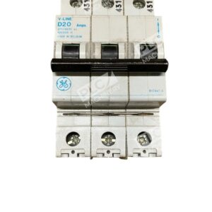GE V-Line V37320 D20 3P 20A 480V 10kA Miniature Circuit Breaker